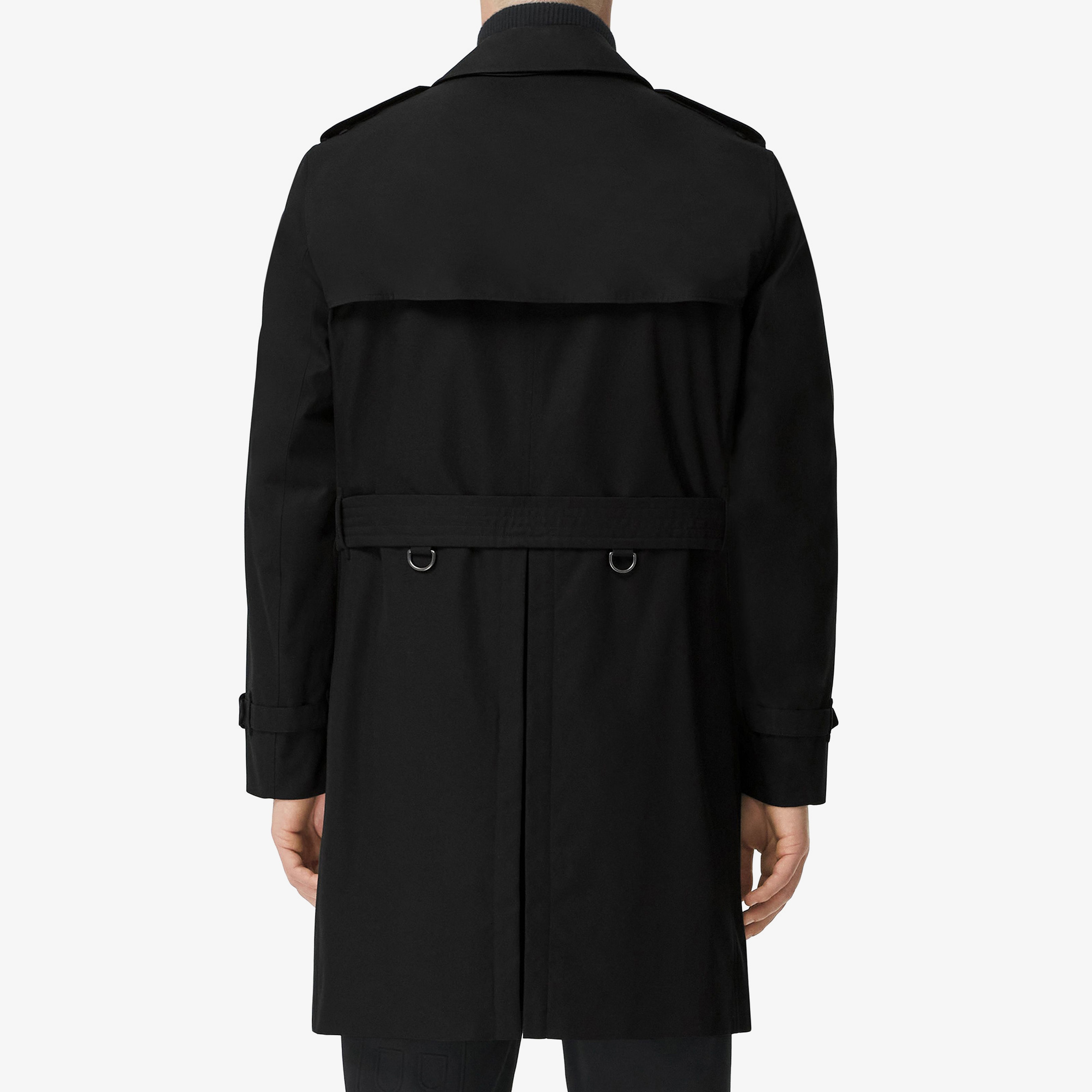 Burberry The Mid-Length Chelsea Heritage Erkek Siyah Trençkot