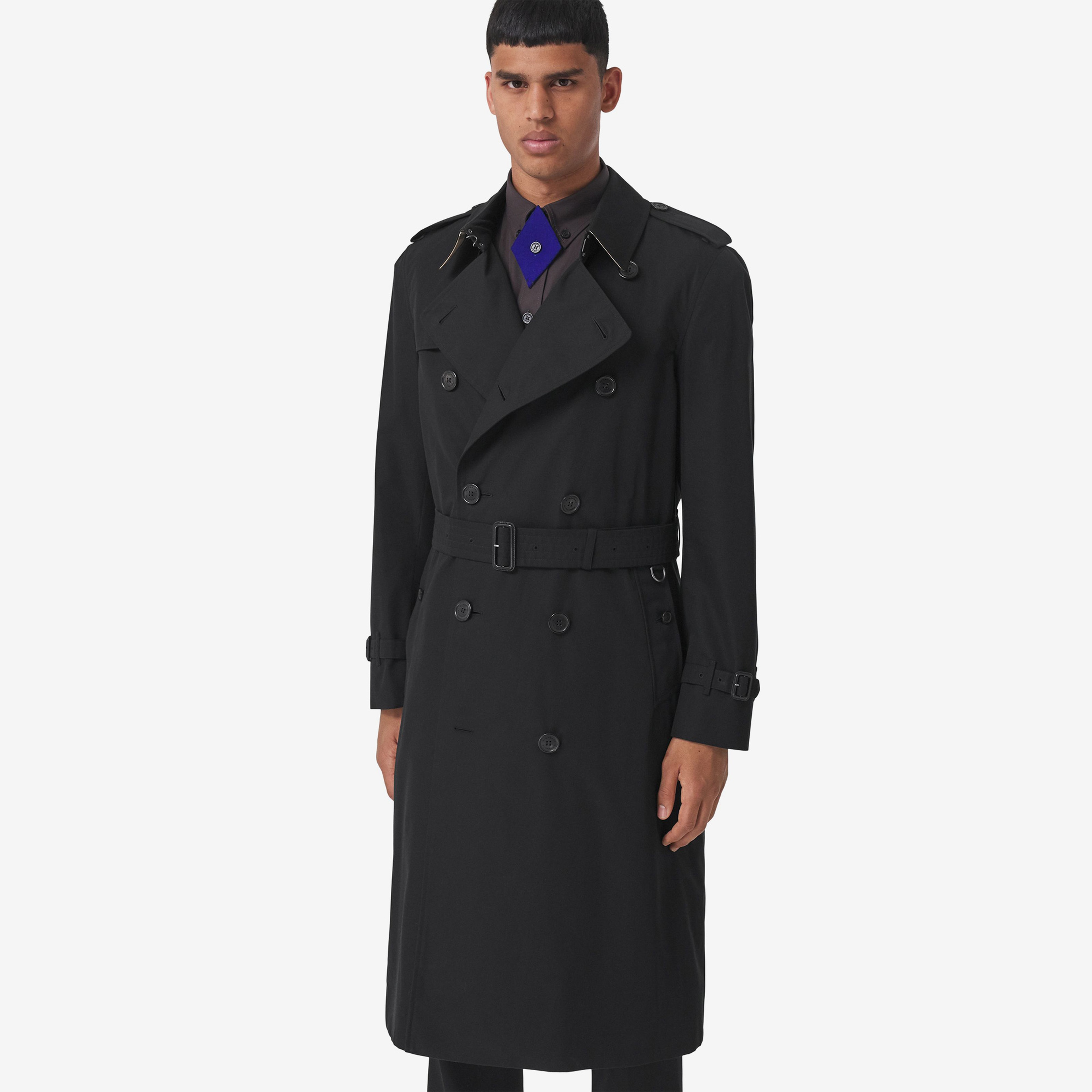 Burberry The Mid-Length Chelsea Heritage Erkek Siyah Trençkot