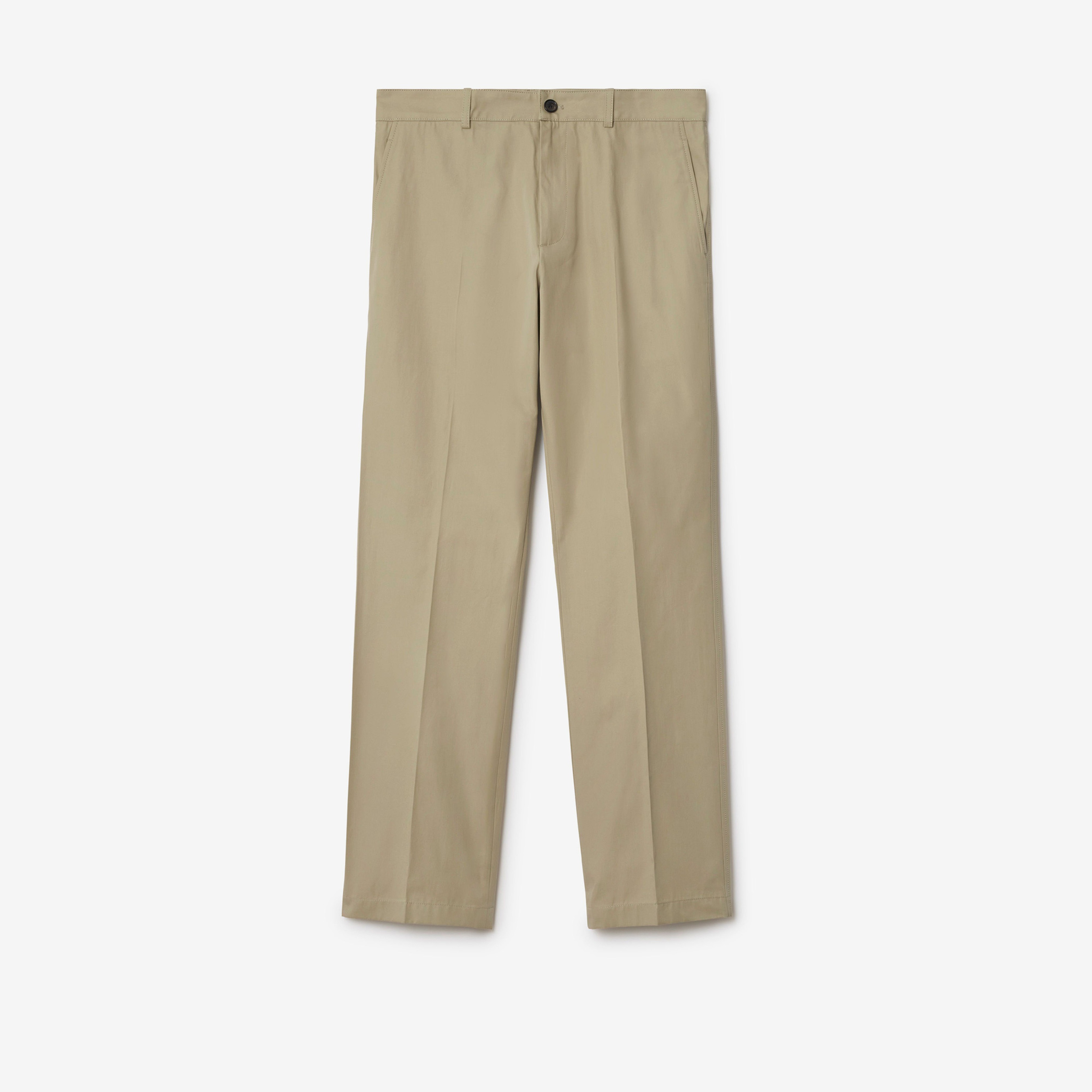 Burberry Pan Cotton Chinos Erkek Haki Pantolon