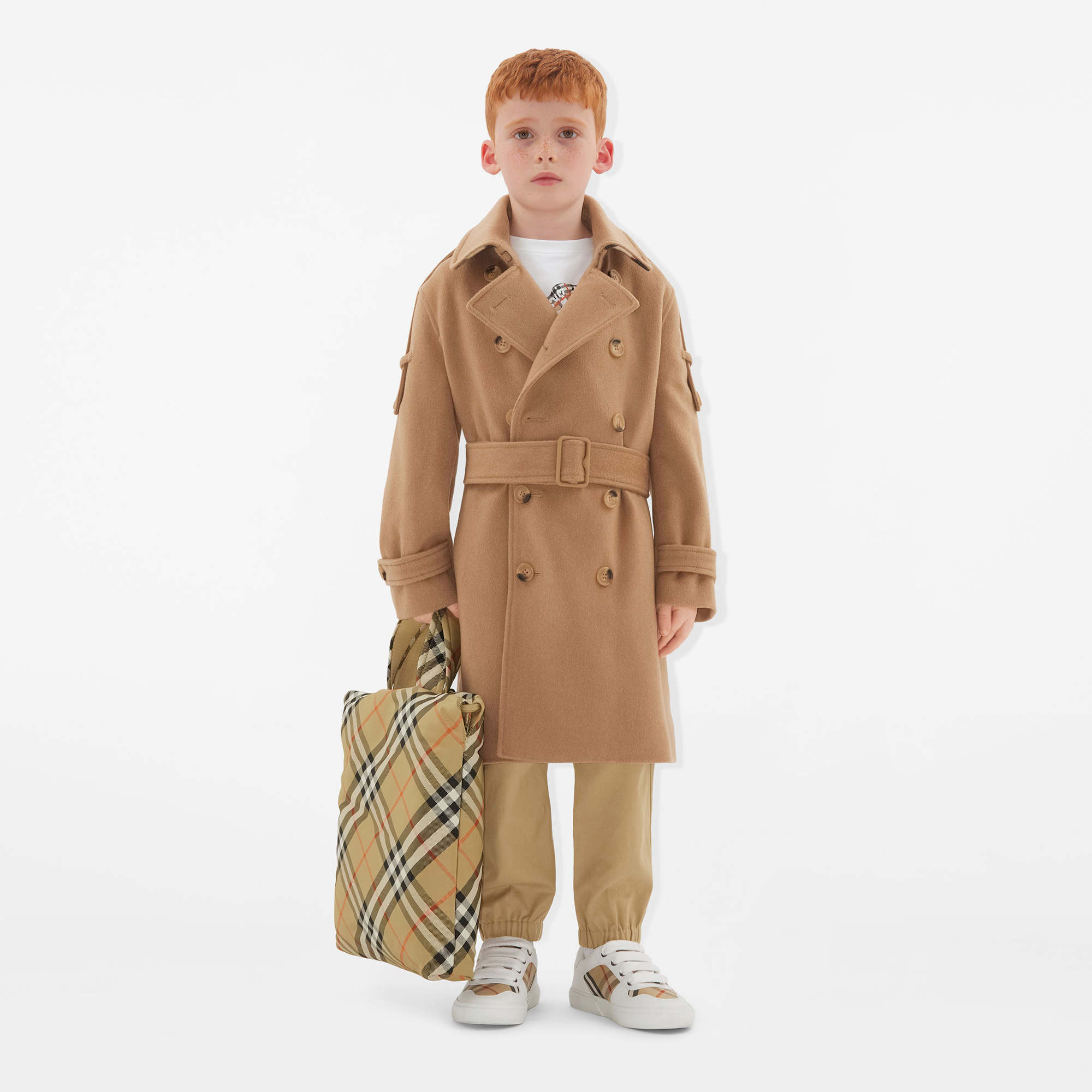 Burberry Drawstring Çocuk Bej El Çantası