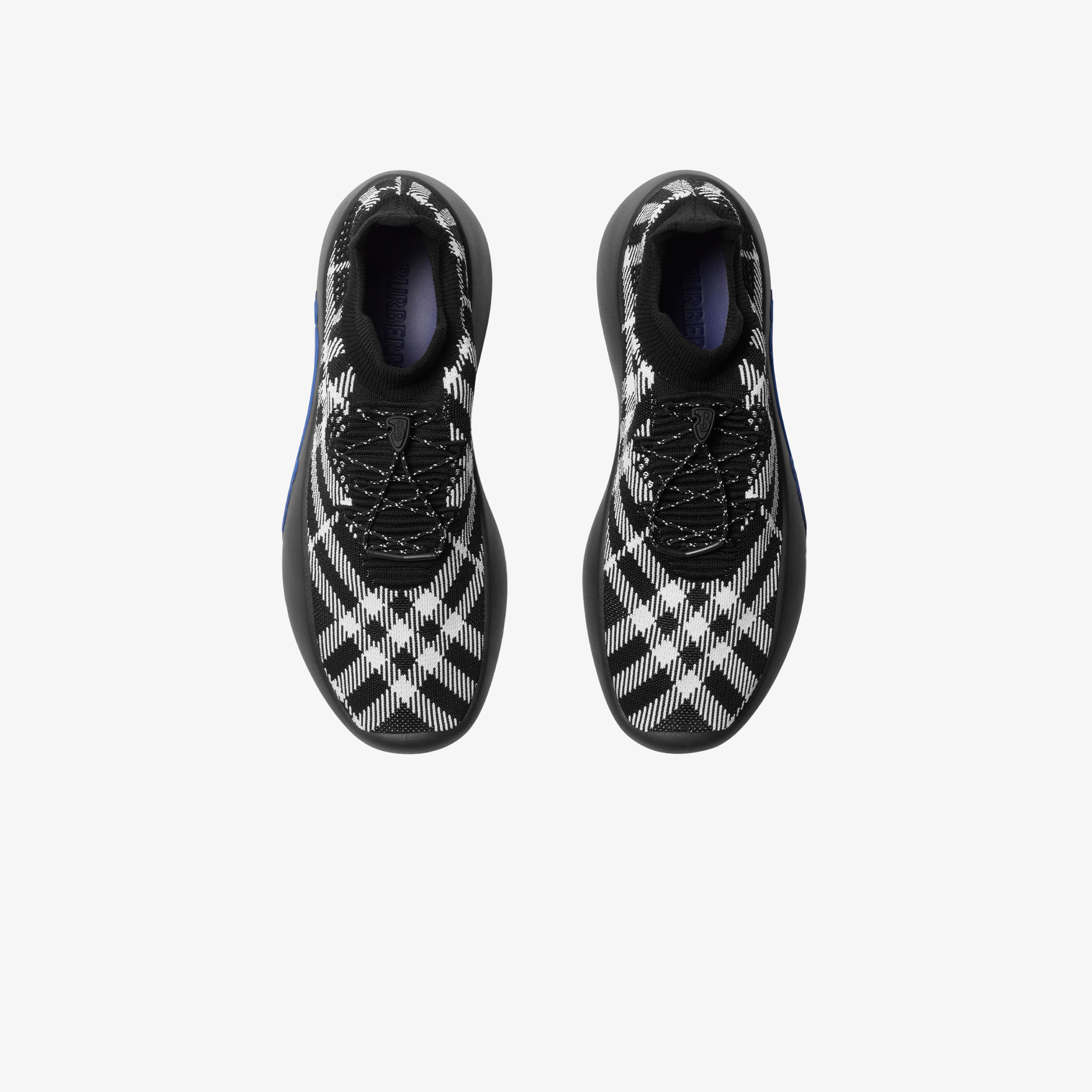 Burberry Check Knit Neptune Erkek Siyah Spor Ayakkabı