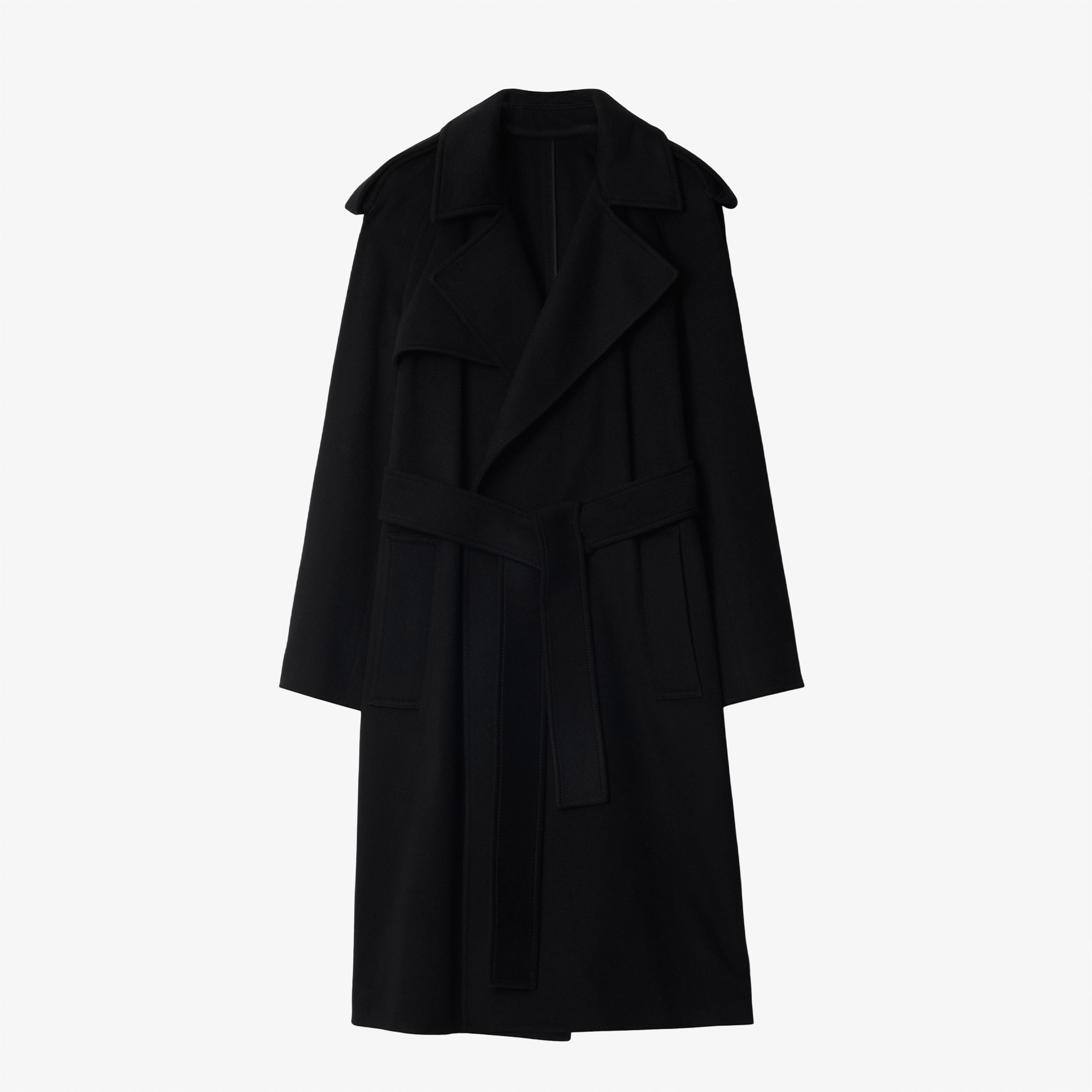 Burberry Kaşmir Wrap Kadın Siyah Mont