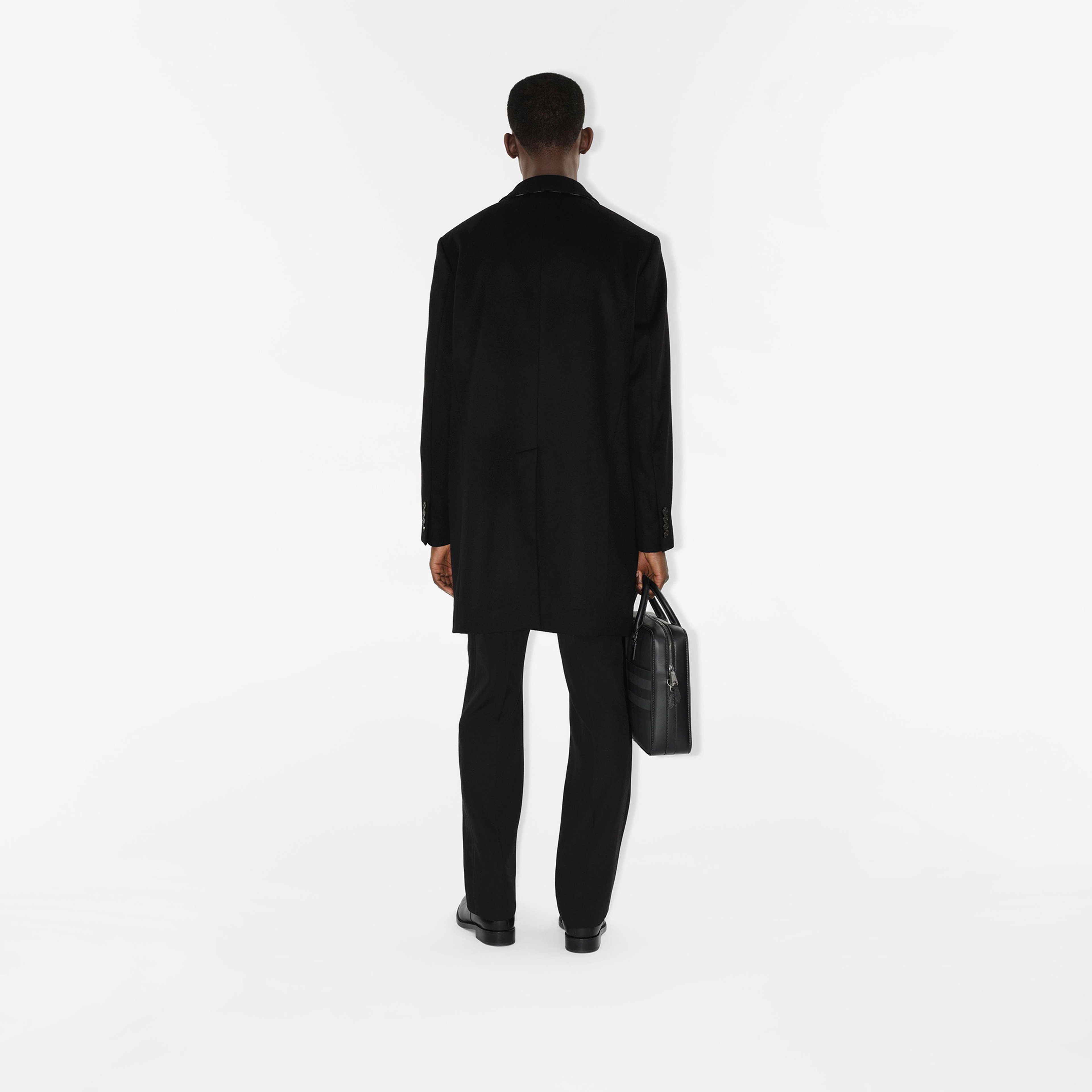 Burberry Yün Kaşmir Tailored Erkek Siyah Mont