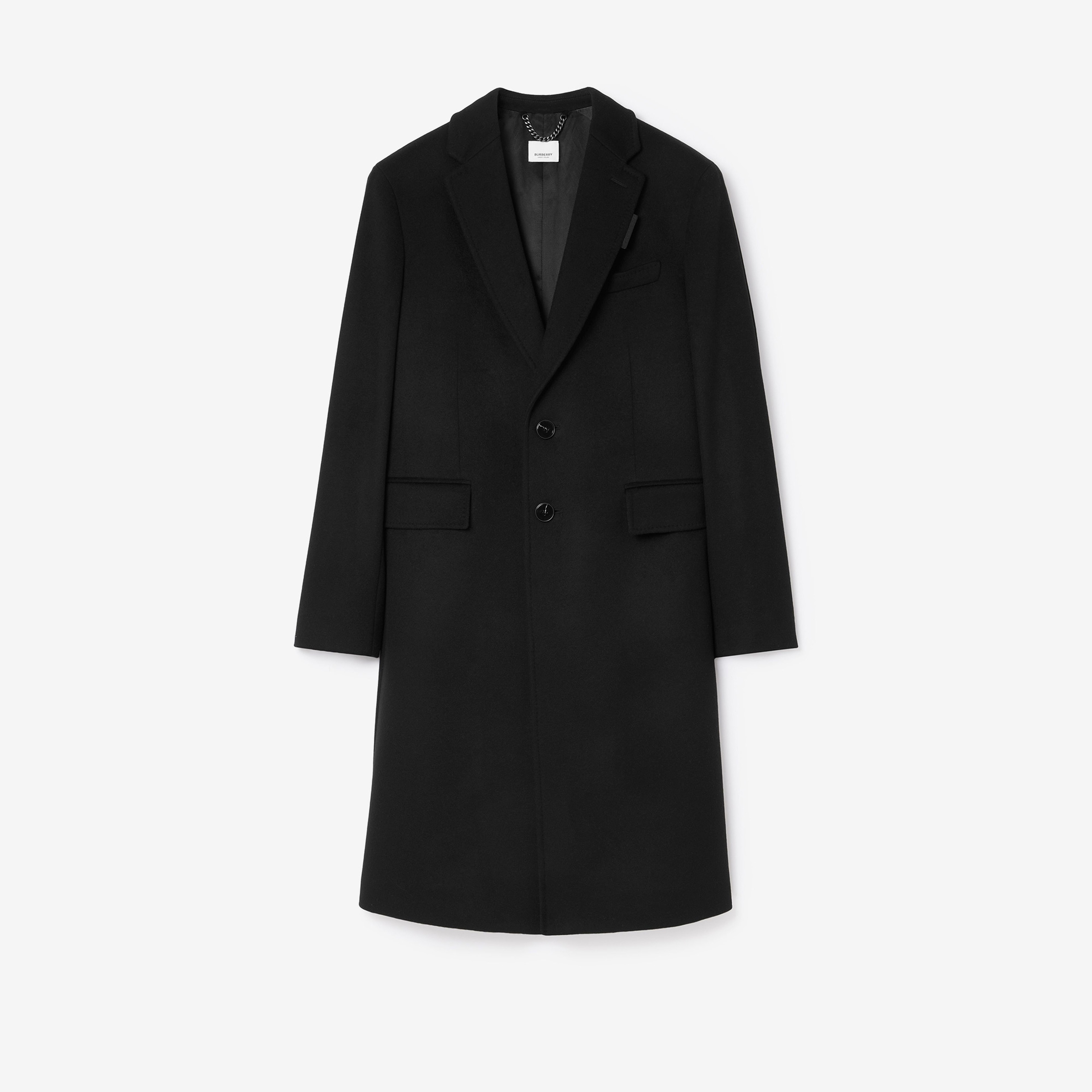 Burberry Yün Kaşmir Tailored Erkek Siyah Mont