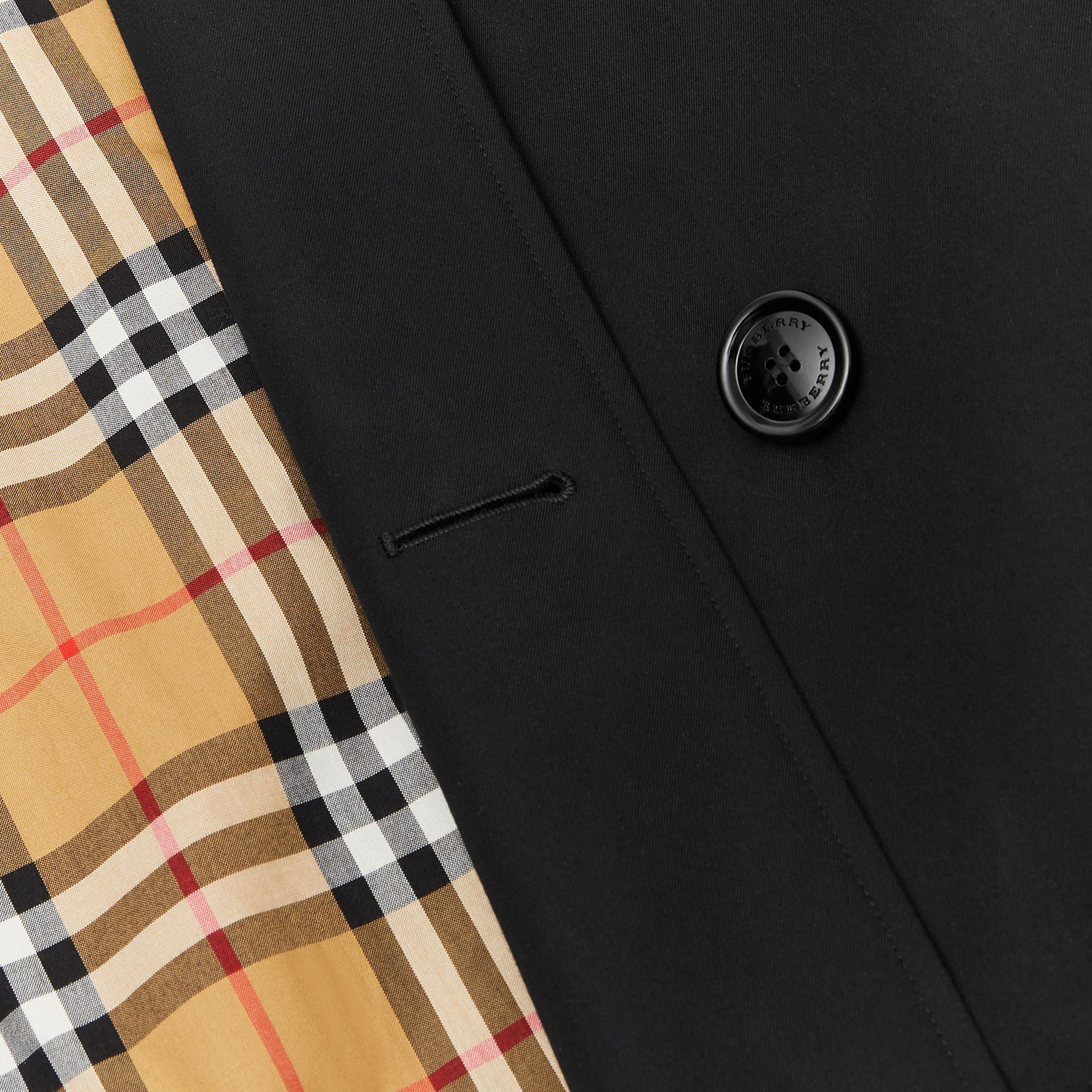 Burberry The Mid-Length Chelsea Heritage Erkek Siyah Trençkot