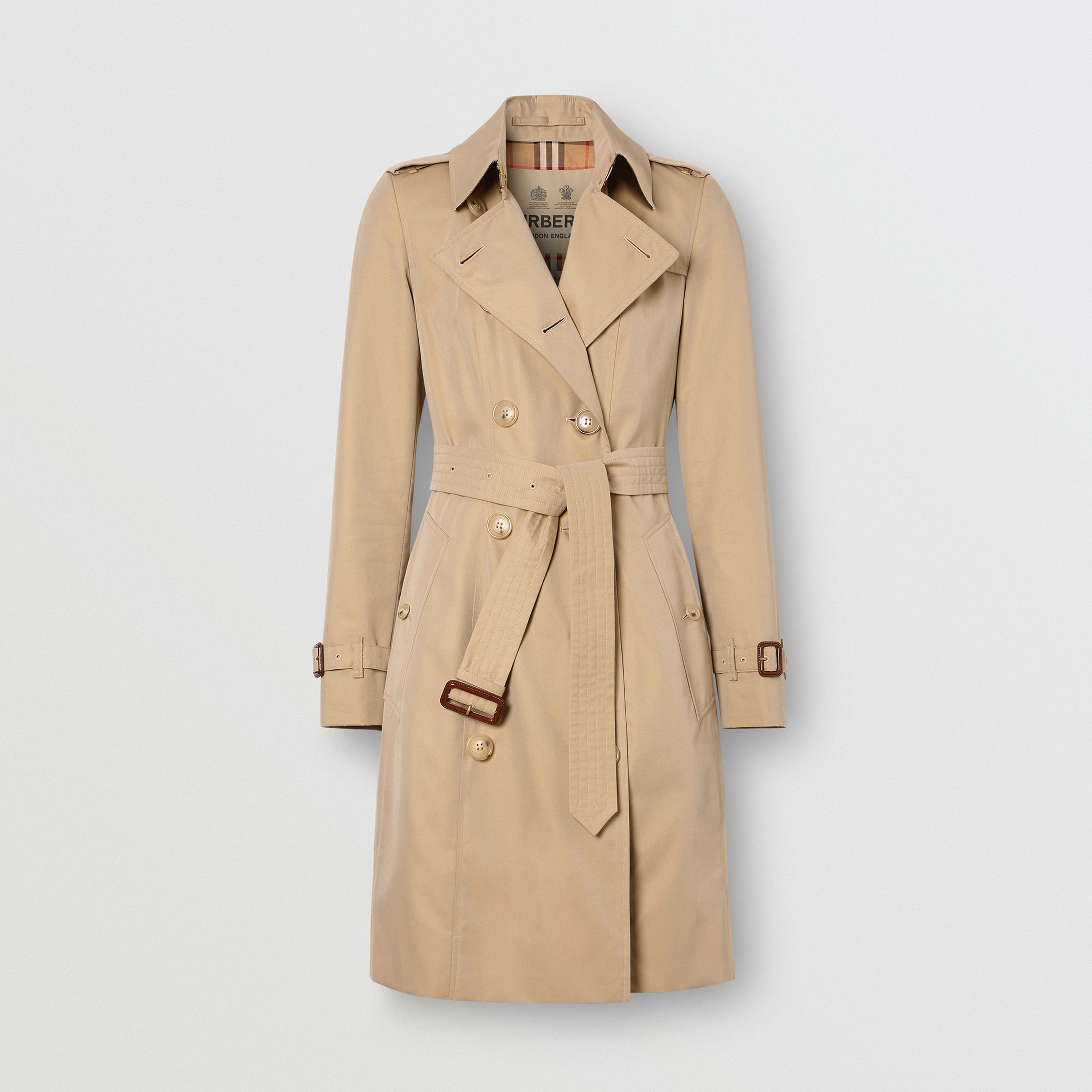 Burberry The Mid-Length Chelsea Heritage Kadın Bej Trençkot