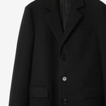 Burberry Wool Tailored Erkek Siyah Palto