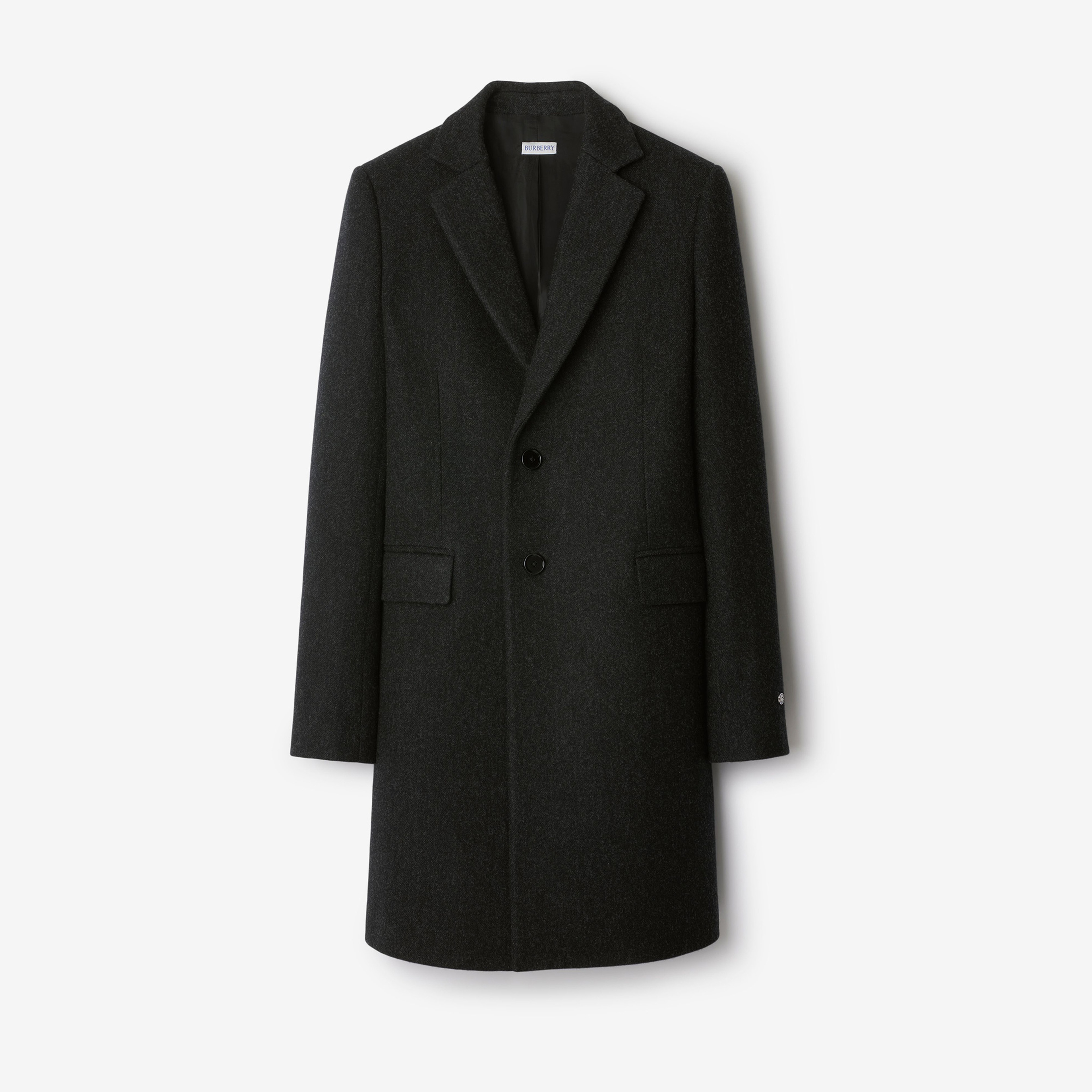 Burberry Wool Tailored Kadın Siyah Palto