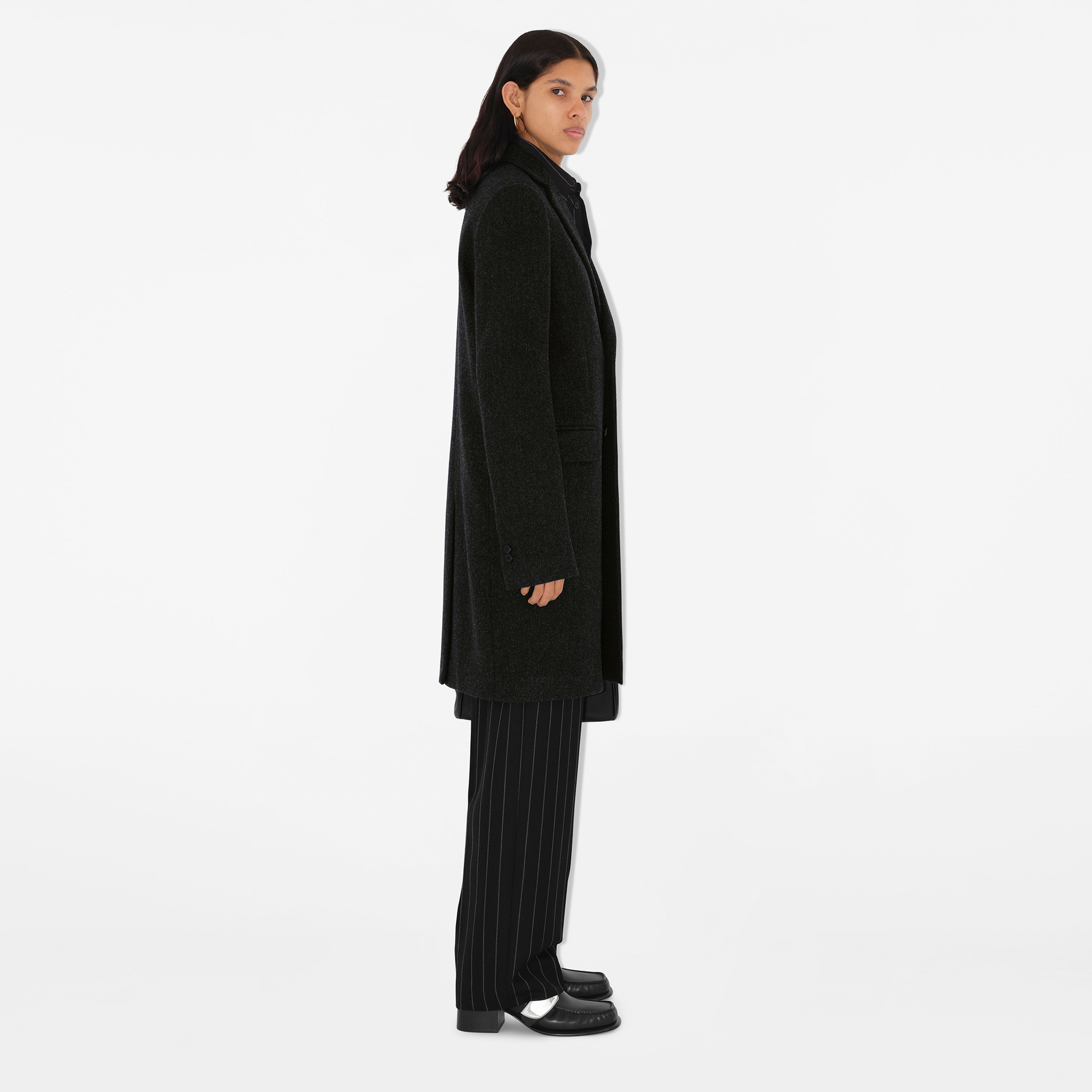 Burberry Wool Tailored Kadın Siyah Palto