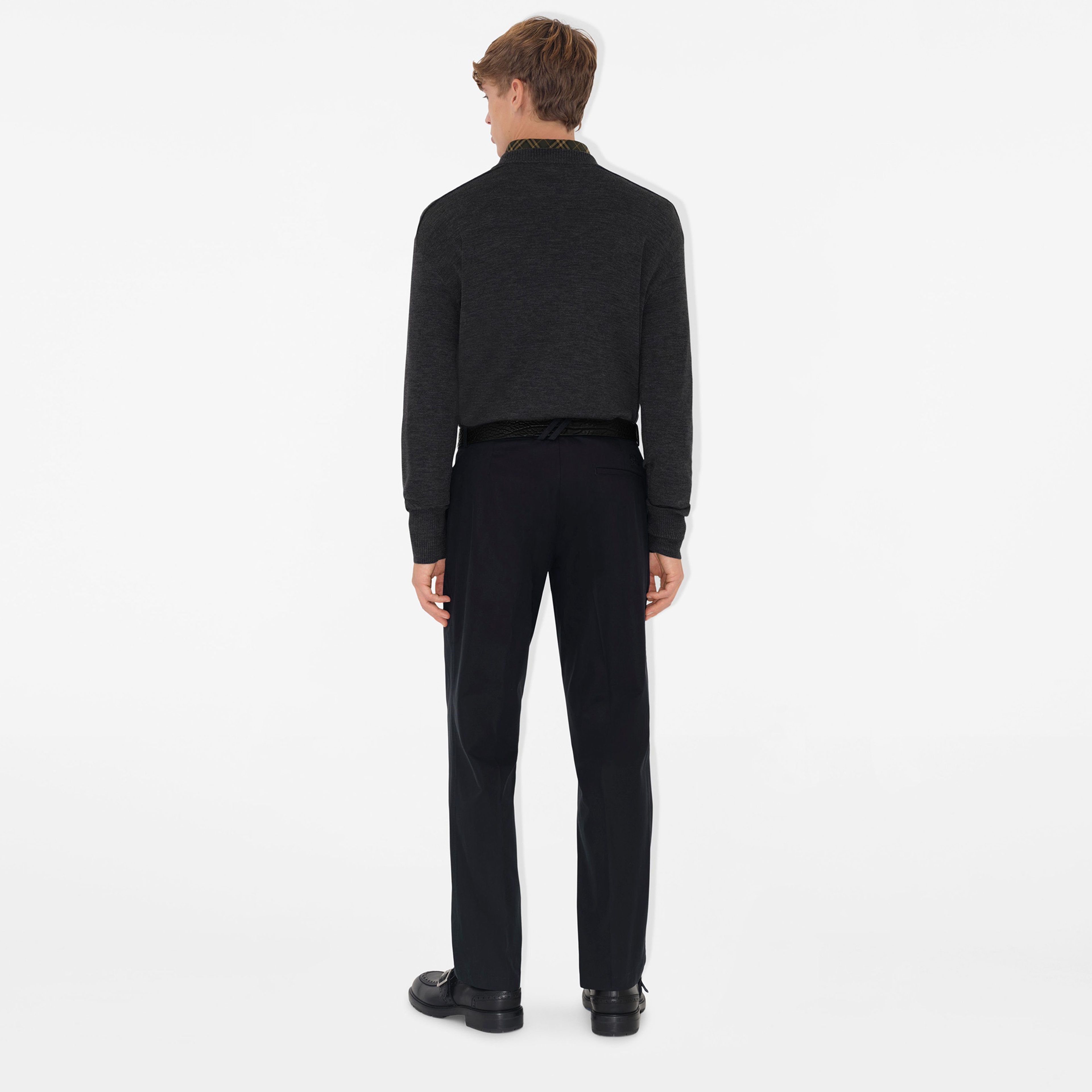 Burberry Pan Cotton Chinos Erkek Mavi Pantolon
