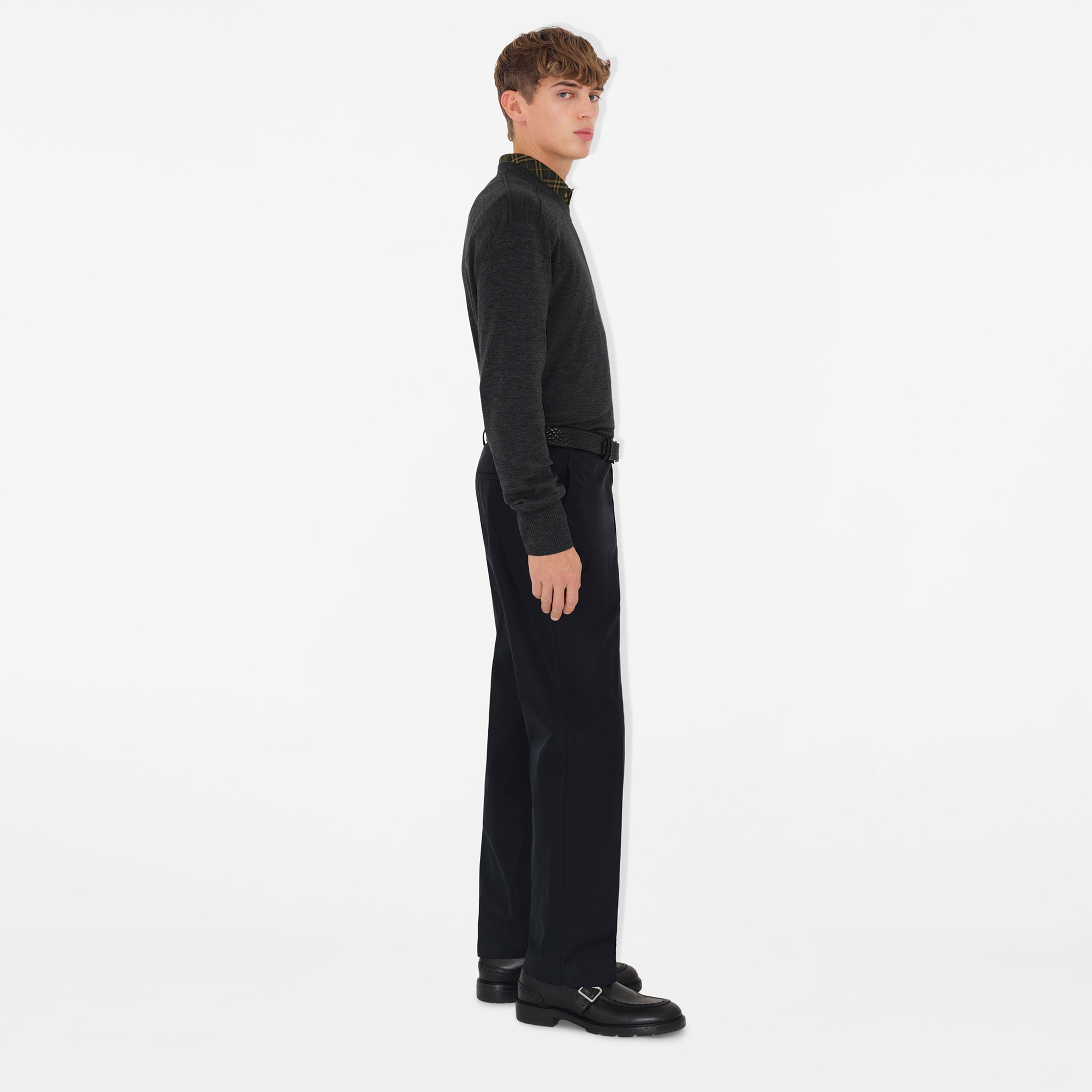 Burberry Pan Cotton Chinos Erkek Mavi Pantolon