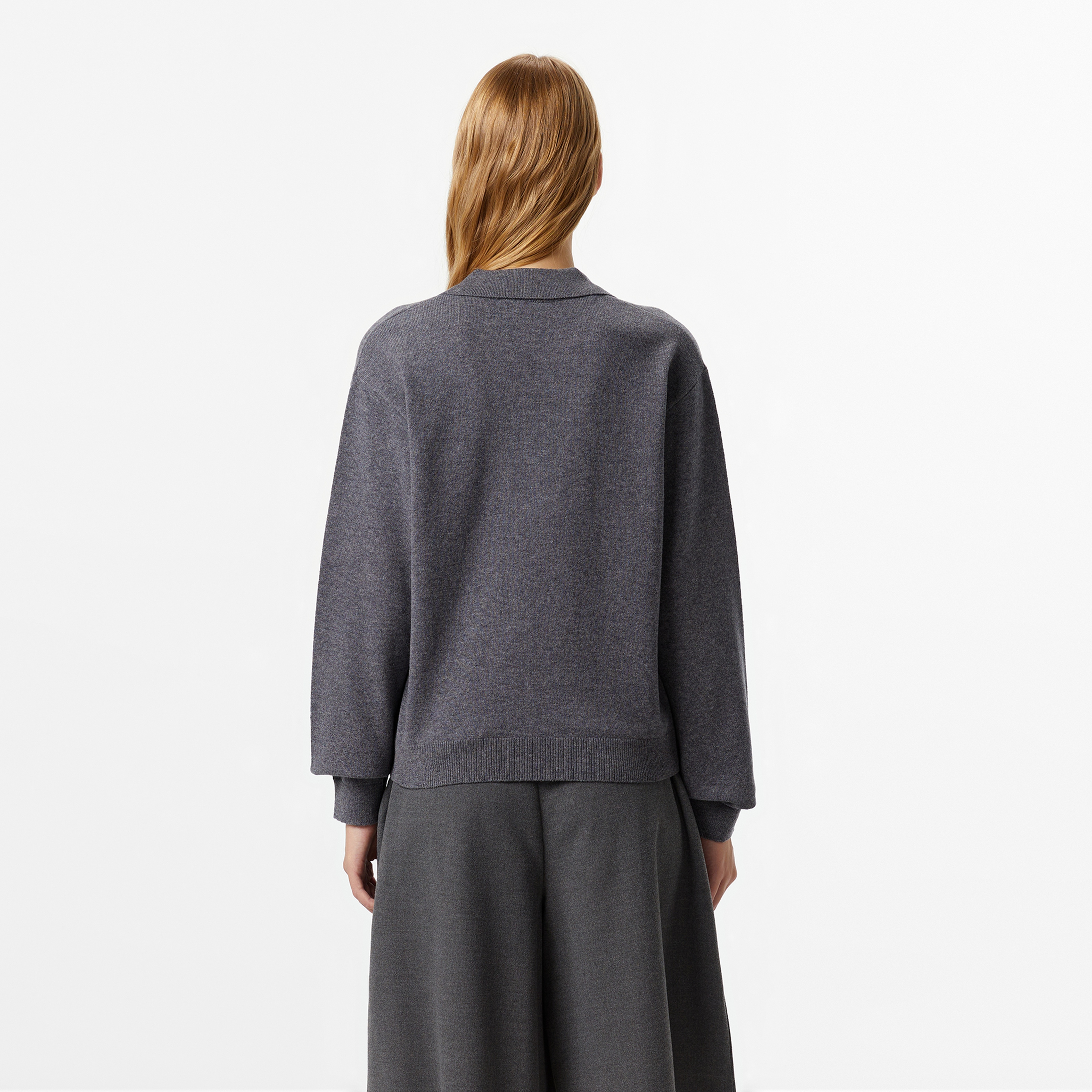 Women's Grey Cashmere Blend Tricot