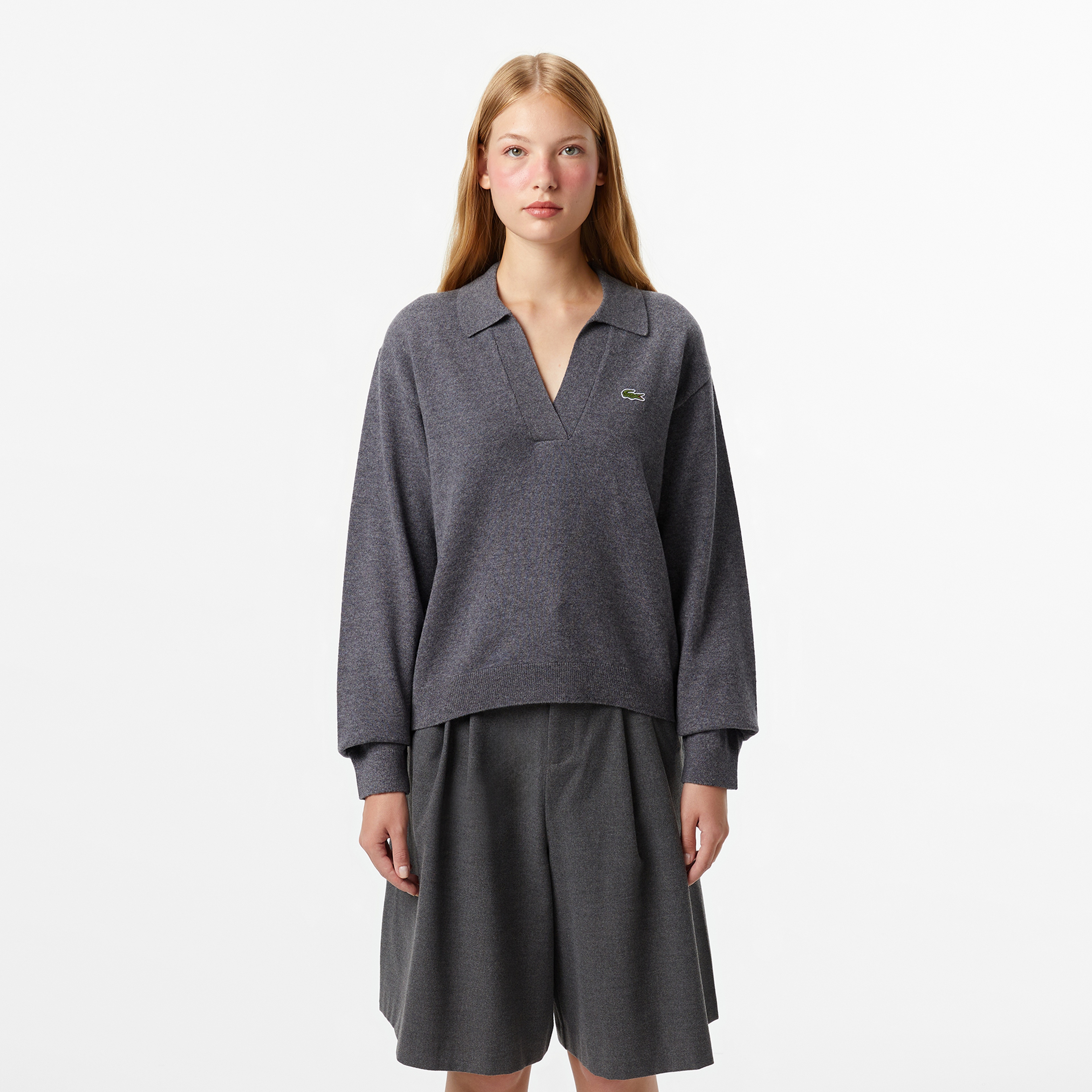 Women's Grey Cashmere Blend Tricot