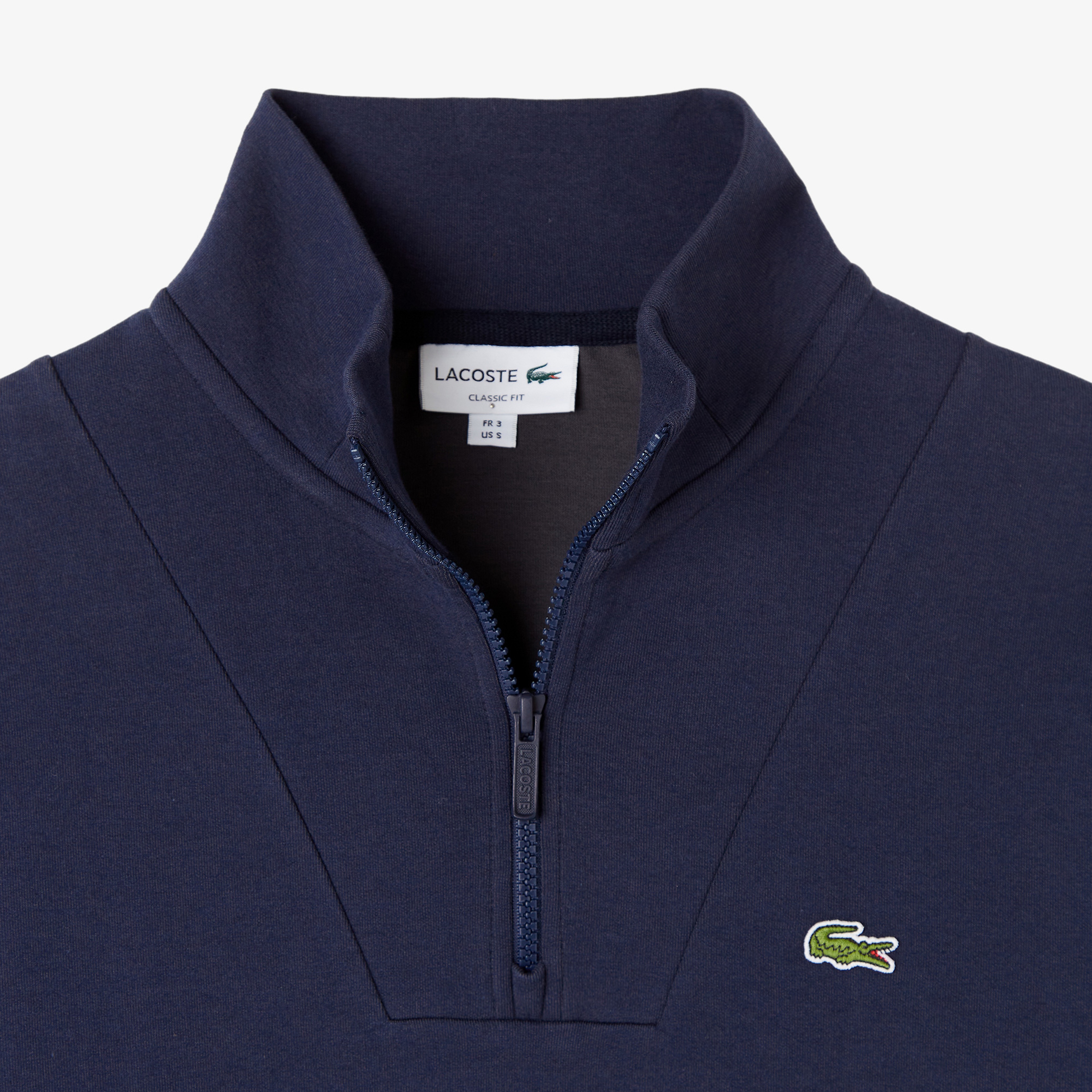Erkek Classic Fit Yarım Fermuarlı Lacivert Sweatshirt
