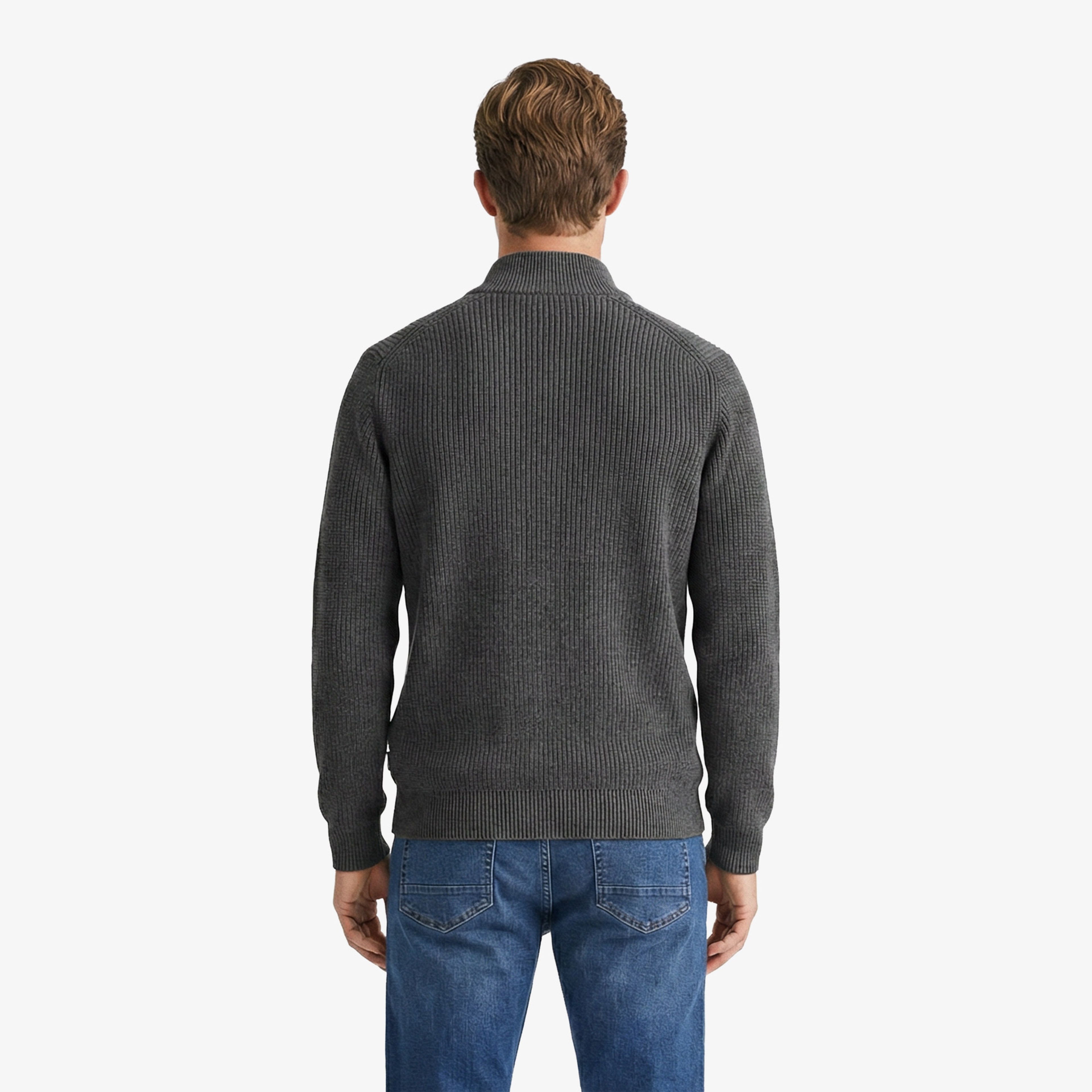 Nautica Erkek Gri Classic Fit Kazak
