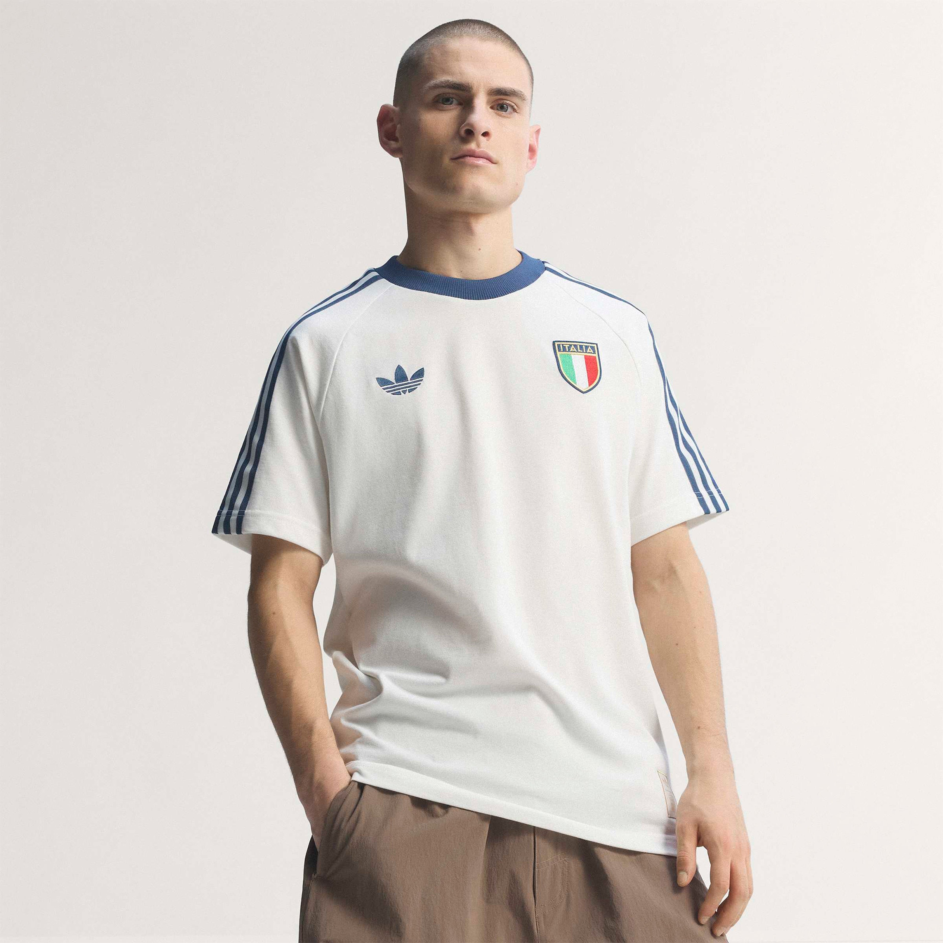 adidas İtalya Milli Takım Og Erkek Beyaz T-Shirt