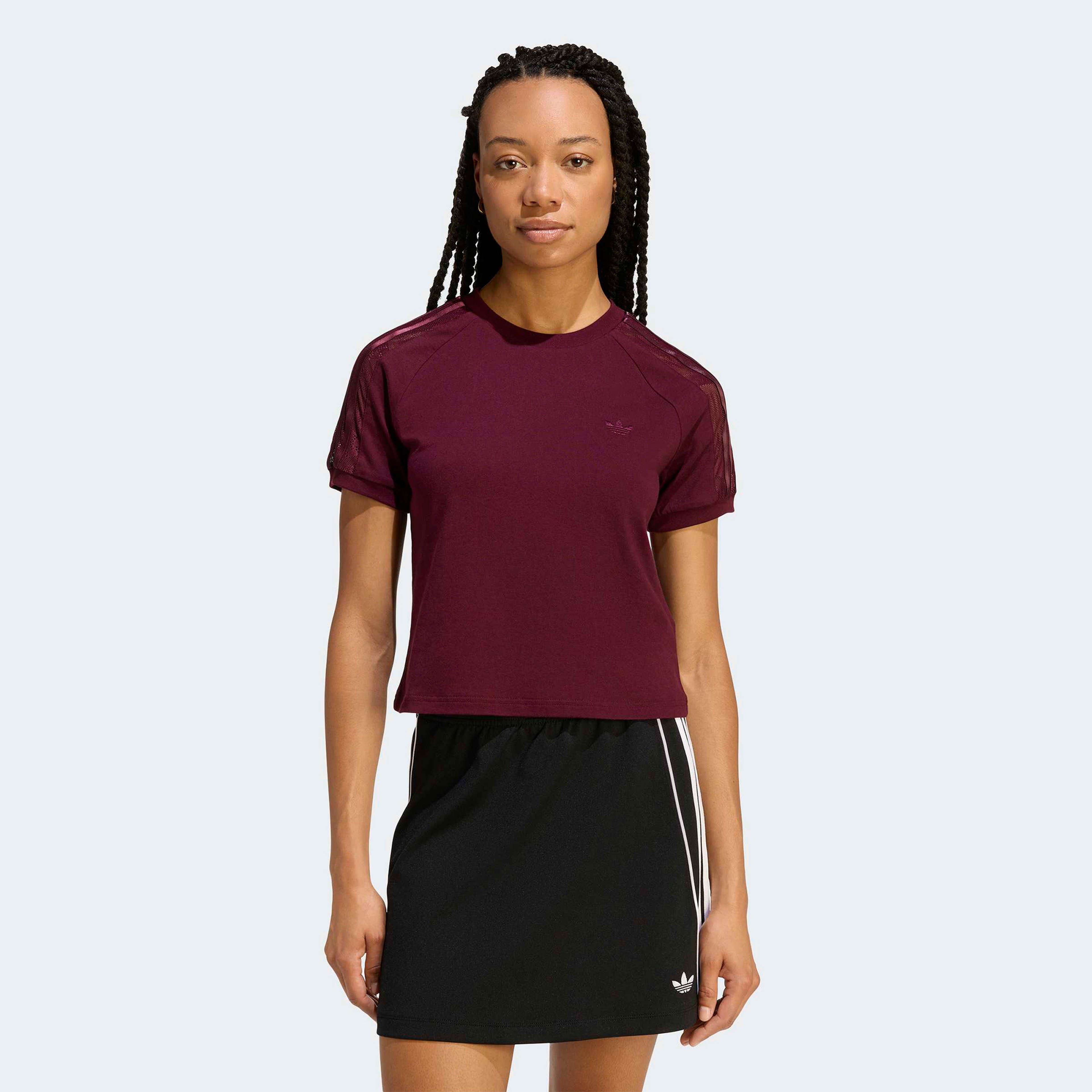 adidas Lace Cali Kadın Bordo T-Shirt