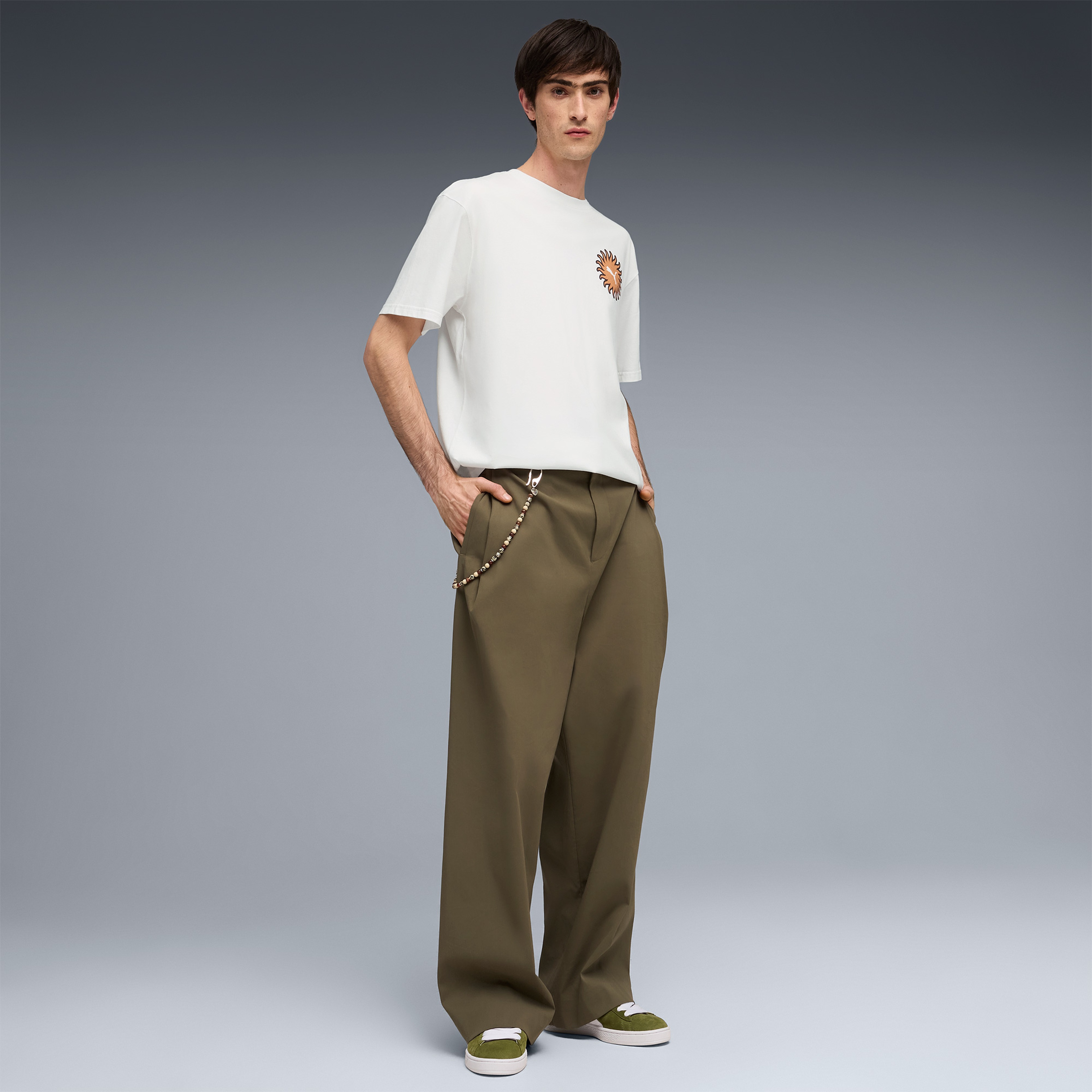 Puma Sunset Drive Relaxed Erkek Beyaz T-Shirt