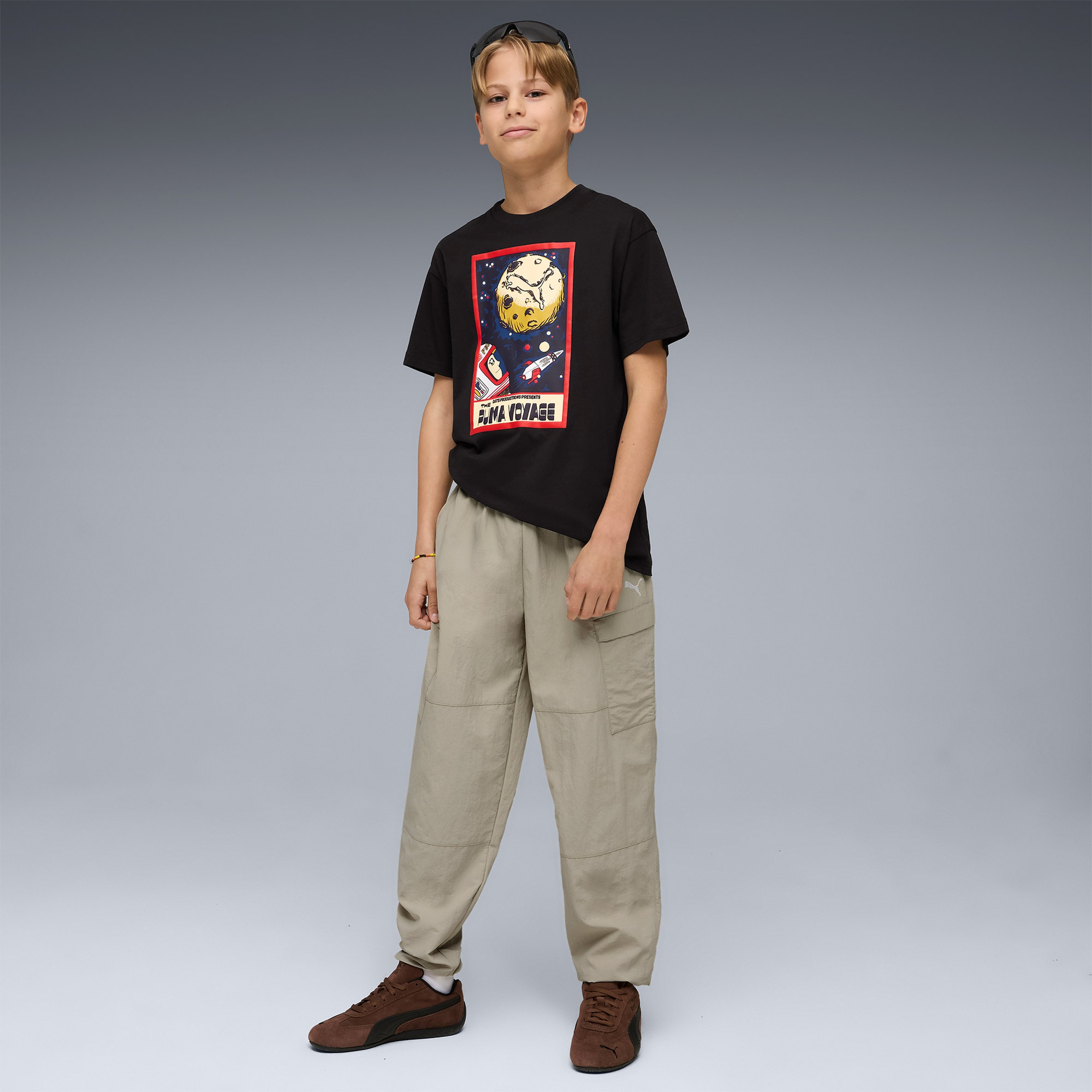 Puma Graphic Çocuk Siyah T-Shirt