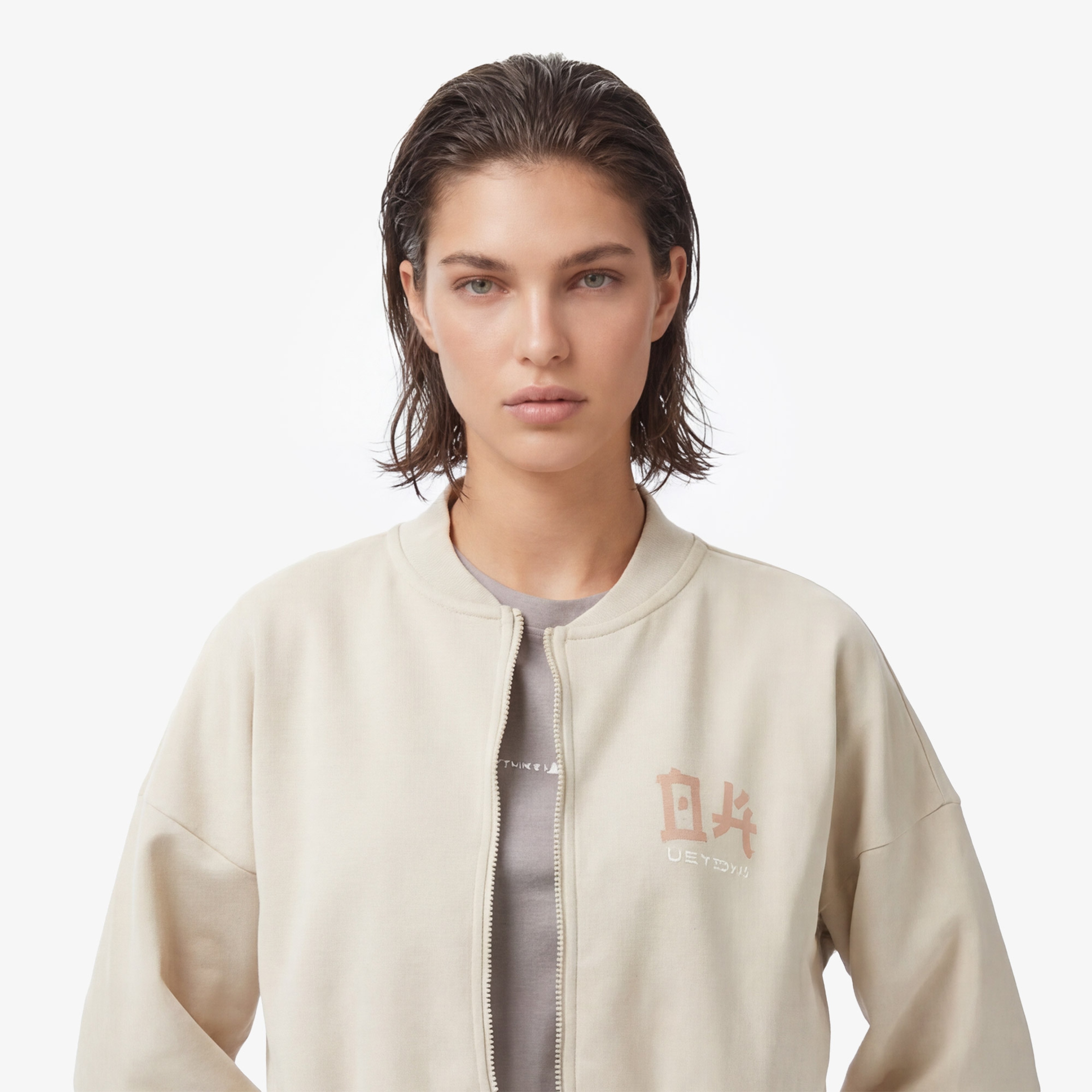 UNITED4 Regular Fit Kadın Krem Sweatshirt