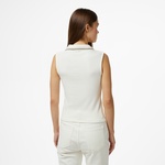 Nautica Kadın Krem Regular Fit Kolsuz Polo Yaka T-Shirt