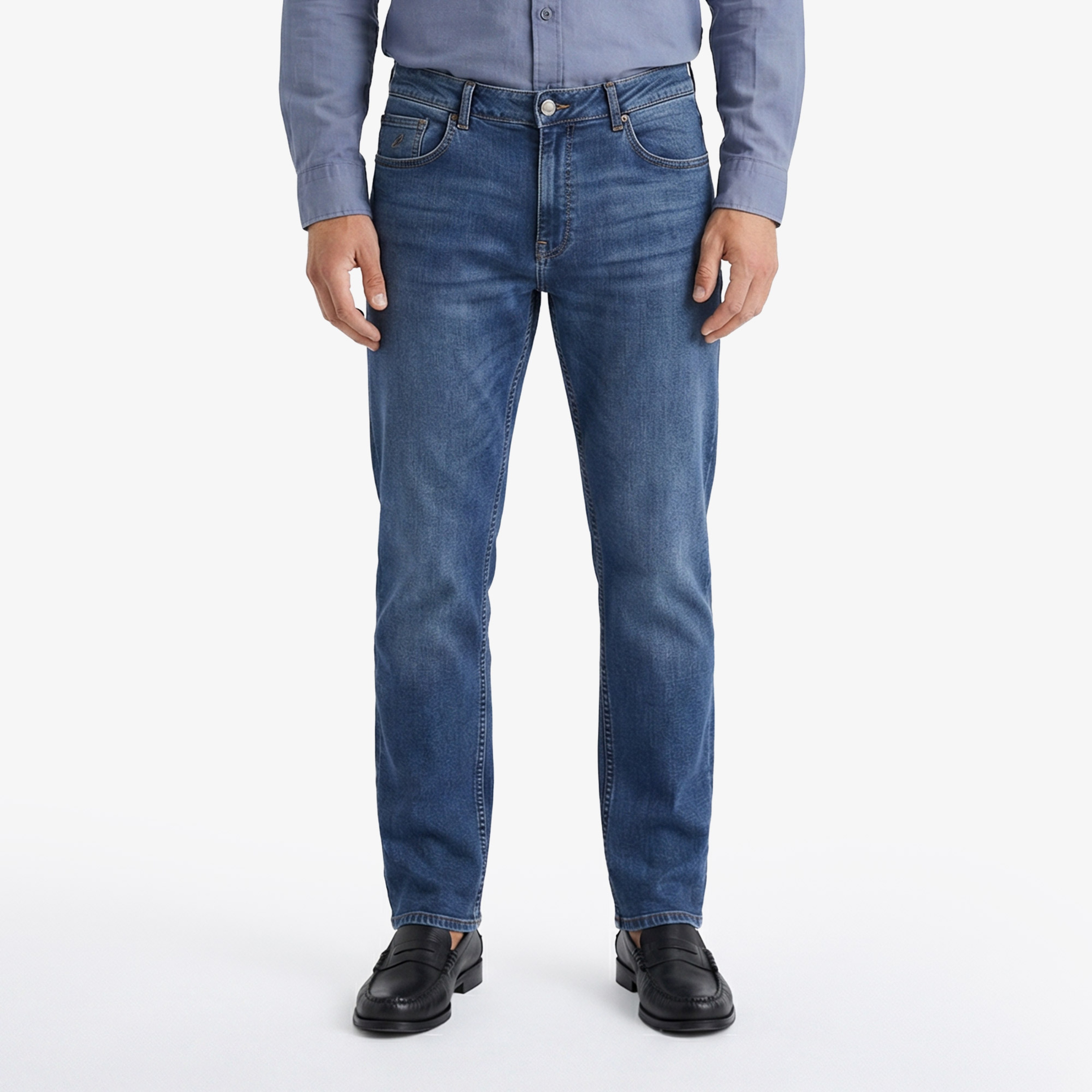 Nautica Erkek Mavi Slim Fit Denim Pantolon