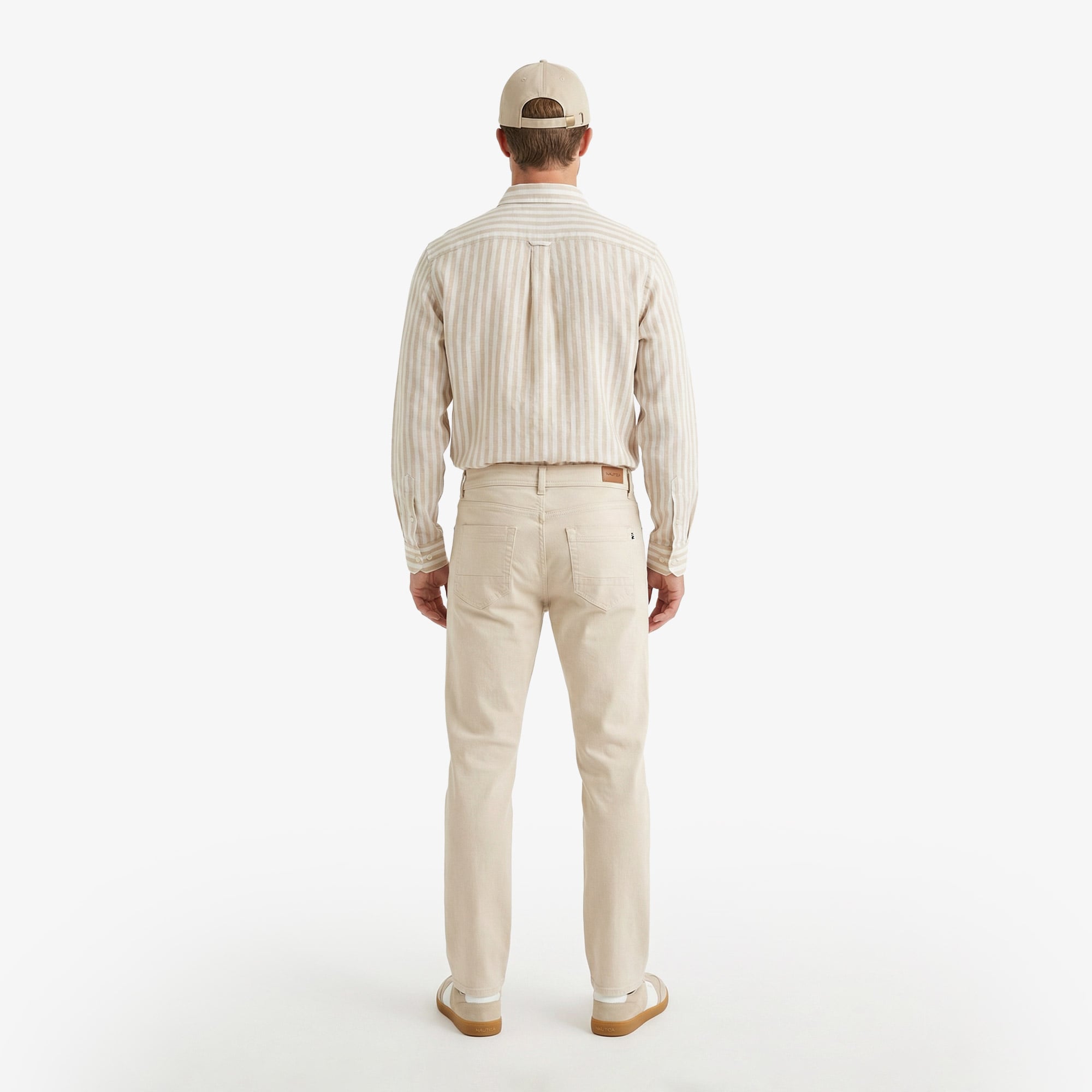 Nautica Erkek Krem Tapered Denim Pantolon