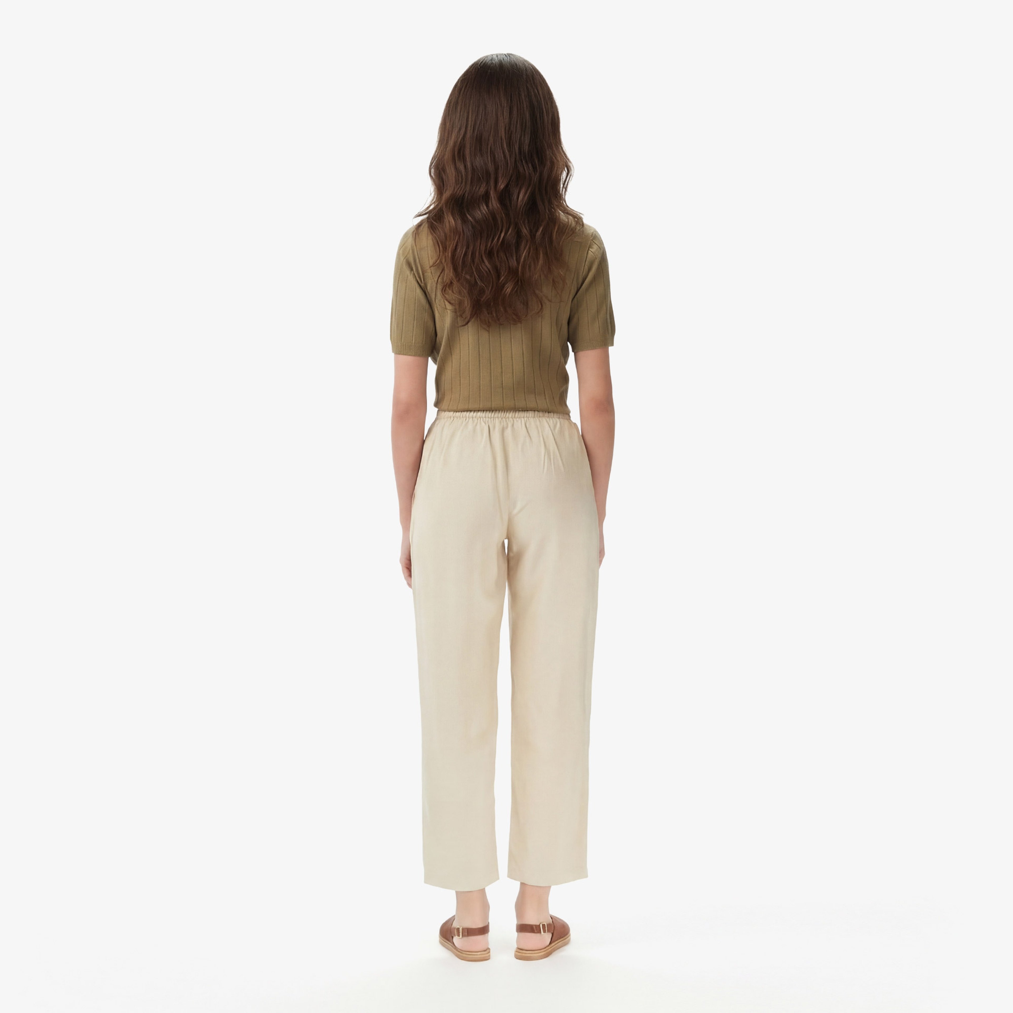 Nautica Kadın Bej Regular Fit Pantolon