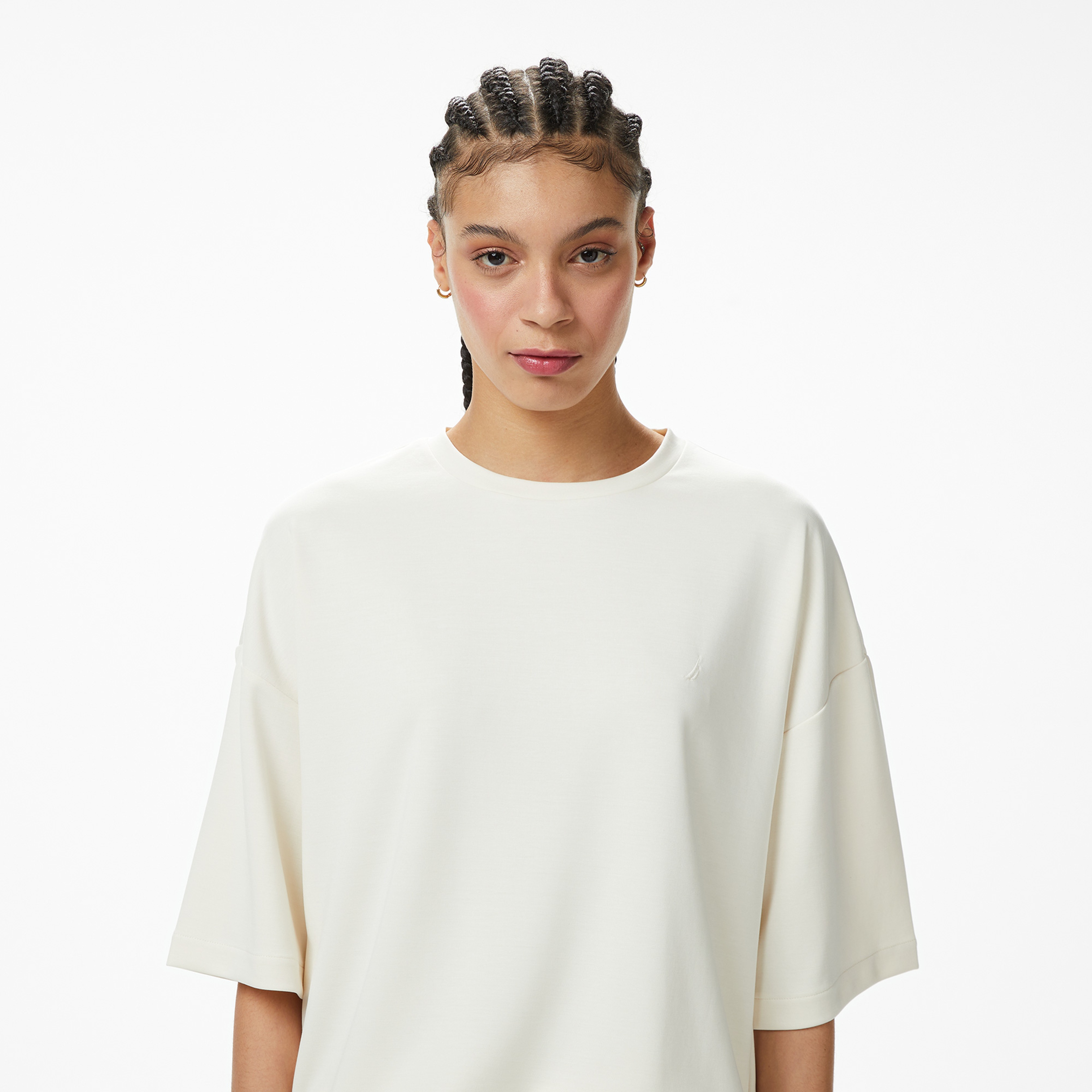 Nautica Kadın Krem Slim Fit T-Shirt