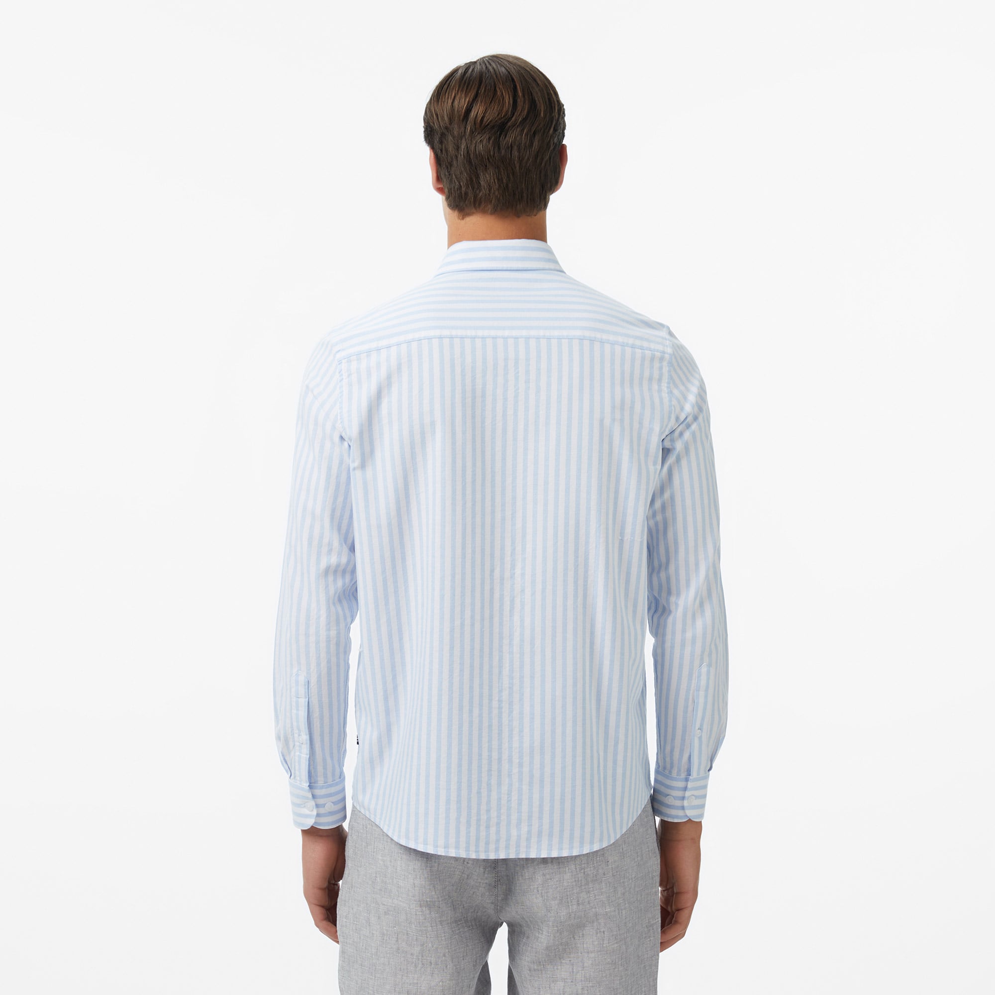 Nautica Erkek Mavi Regular Fit Çizgili Gömlek