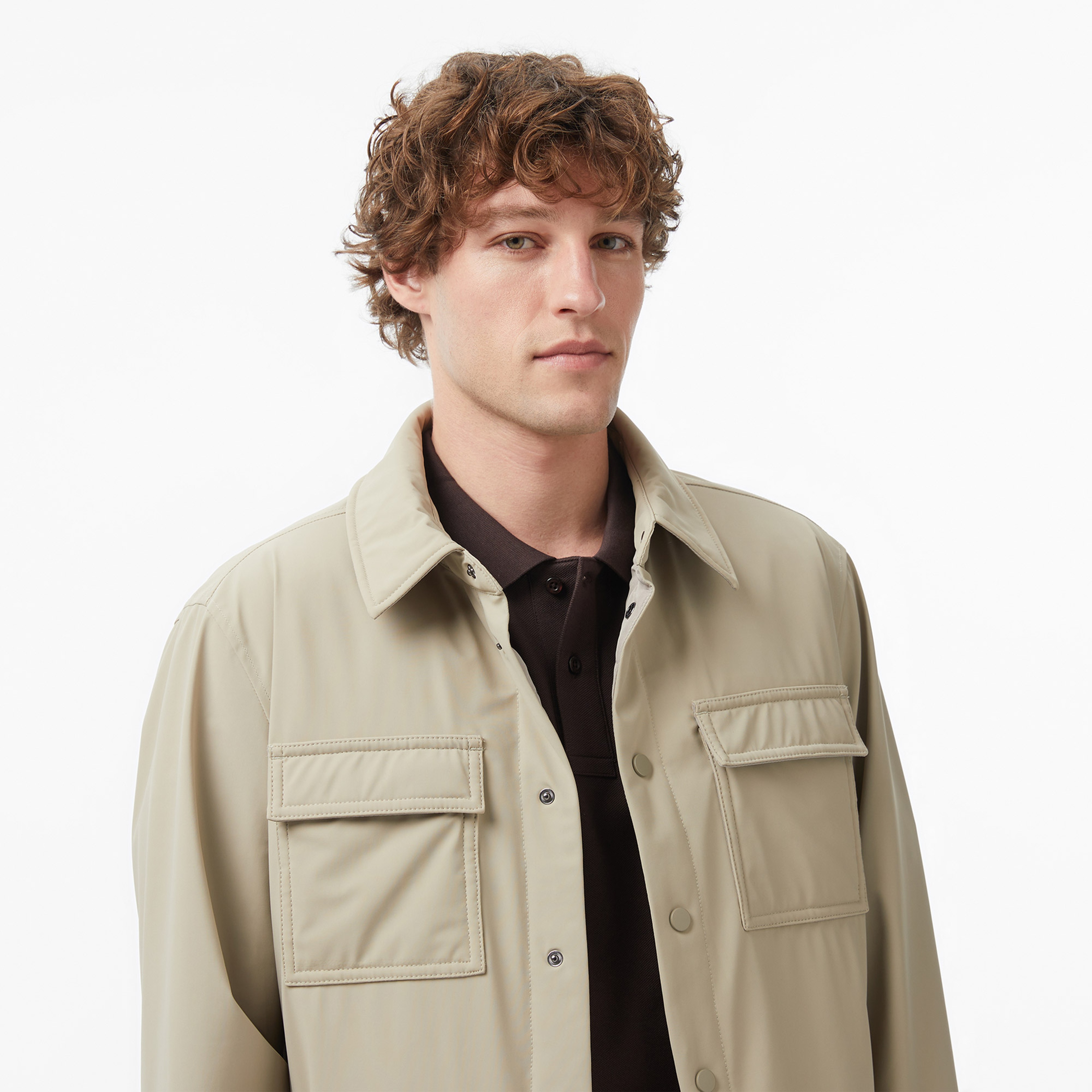 Nautica Erkek Bej Regular Fit Su Geçirmez Ceket