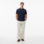 Nautica Erkek Krem Regular Fit Keten Pantolon