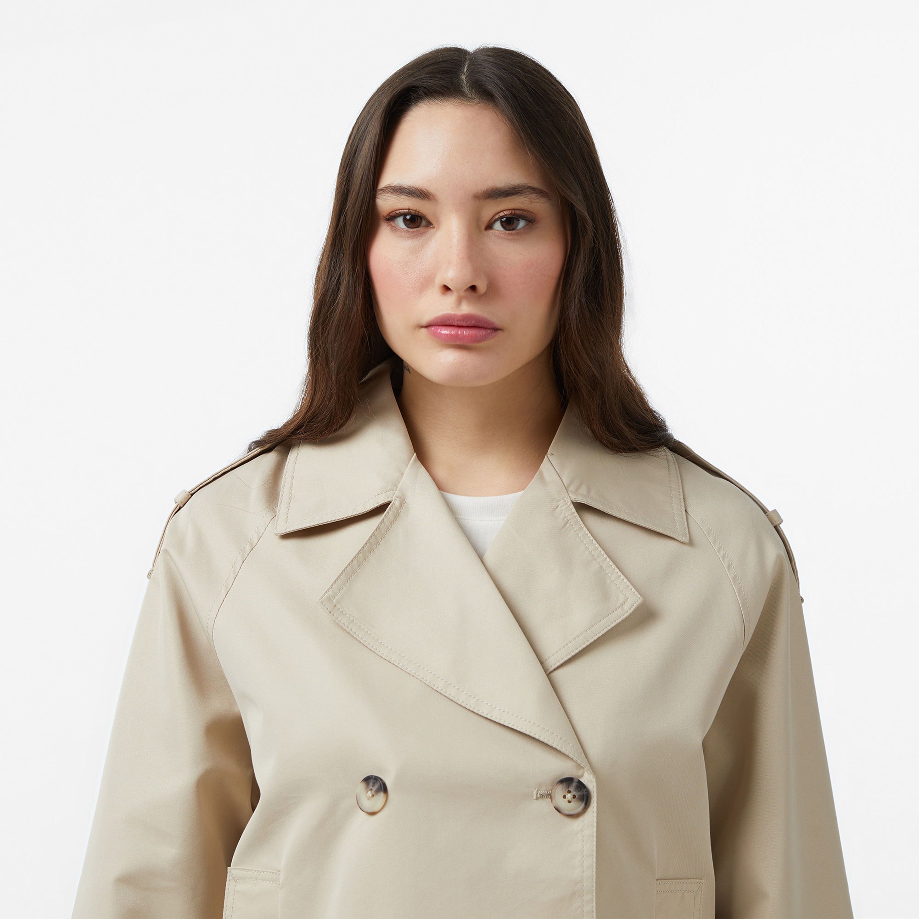 Nautica Kadın Bej Regular Fit Trençkot