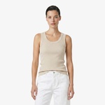 Nautica Kadın Bej Slim Fit Kolsuz T-Shirt