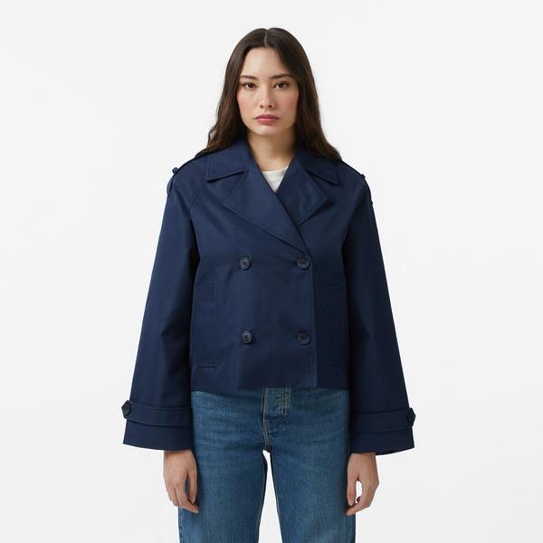 Nautica Kadın Lacivert Regular Fit Trençkot