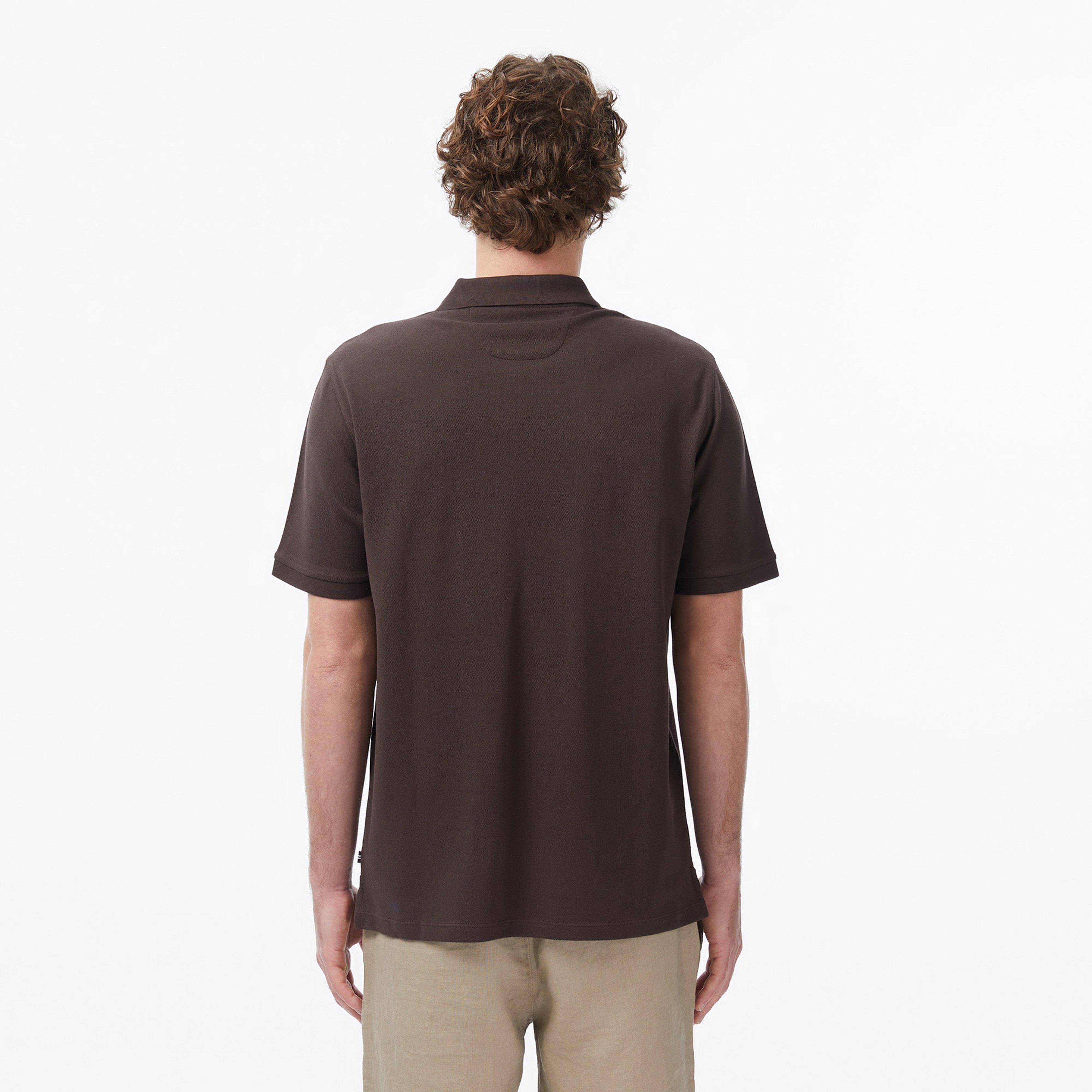 Nautica Erkek Kahverengi Regular Fit Polo Yaka T-Shirt