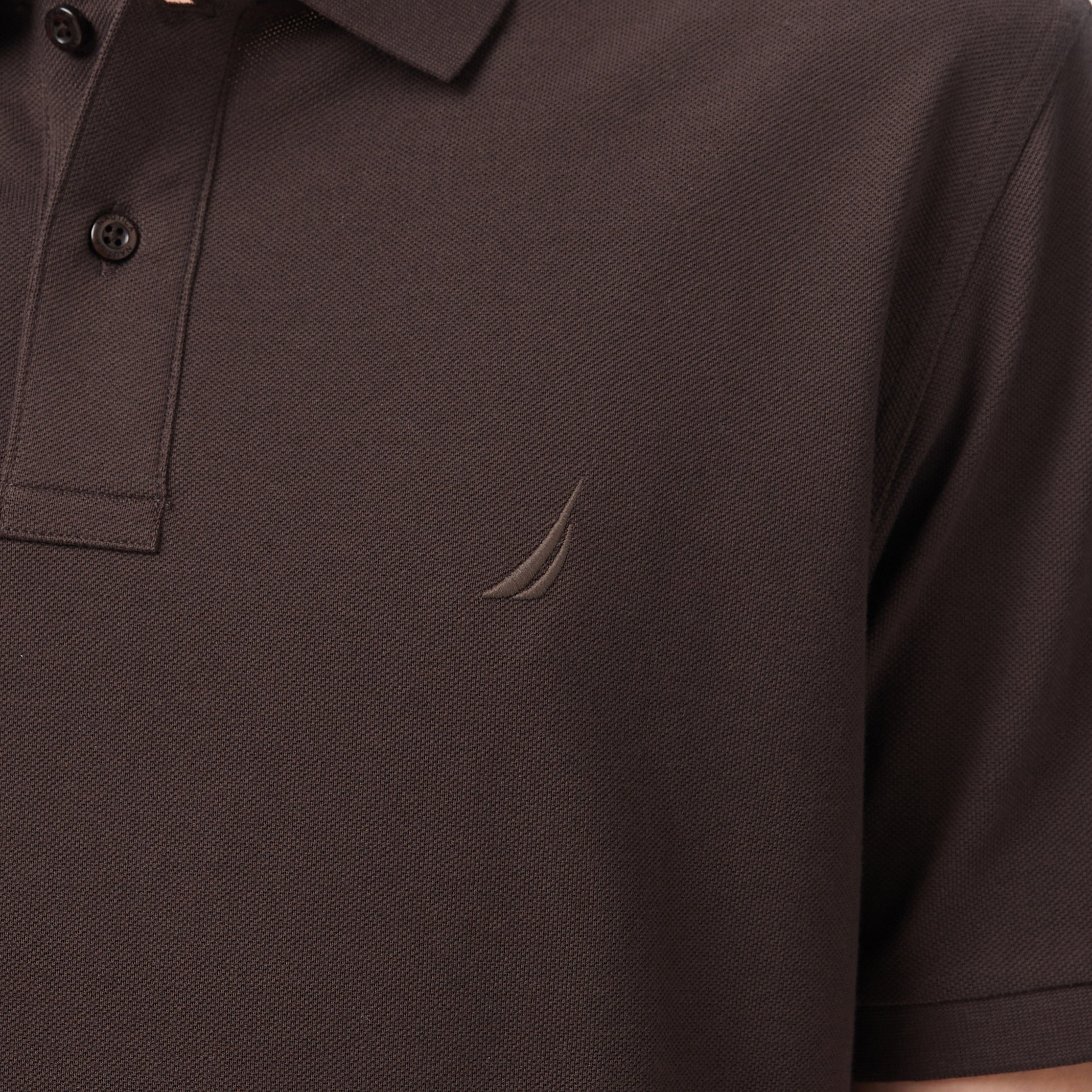 Nautica Erkek Kahverengi Regular Fit Polo Yaka T-Shirt