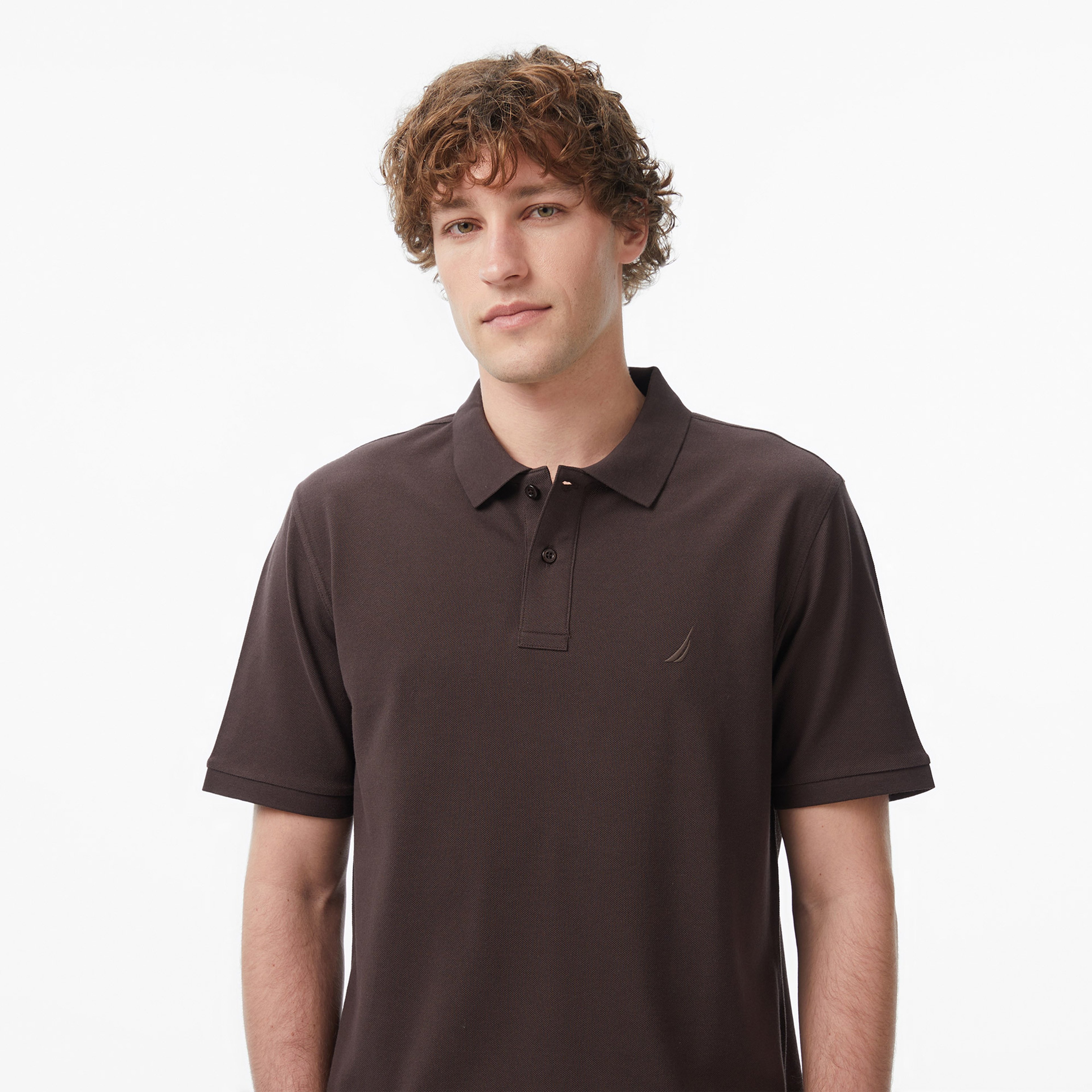 Nautica Erkek Kahverengi Regular Fit Polo Yaka T-Shirt
