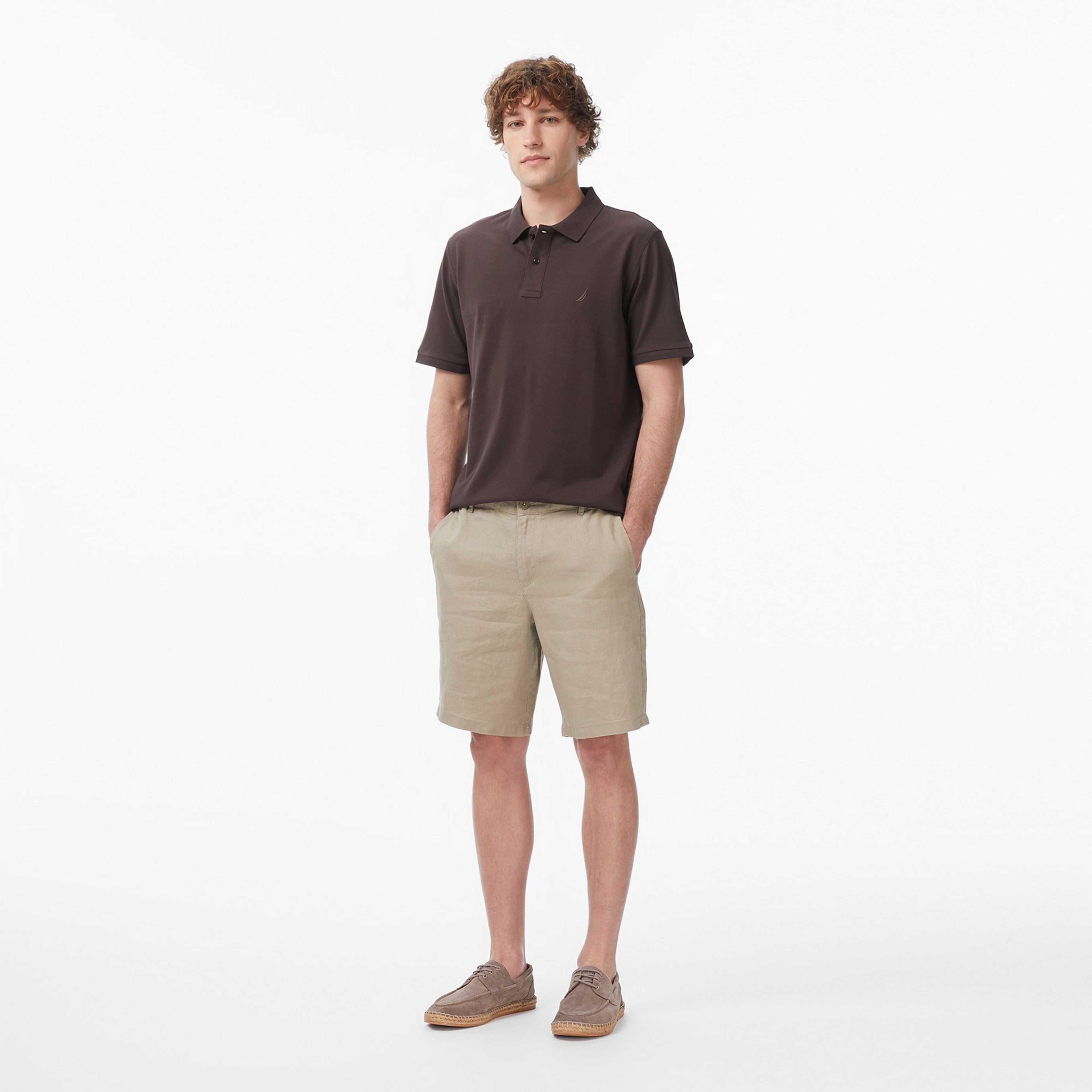 Nautica Erkek Kahverengi Regular Fit Polo Yaka T-Shirt