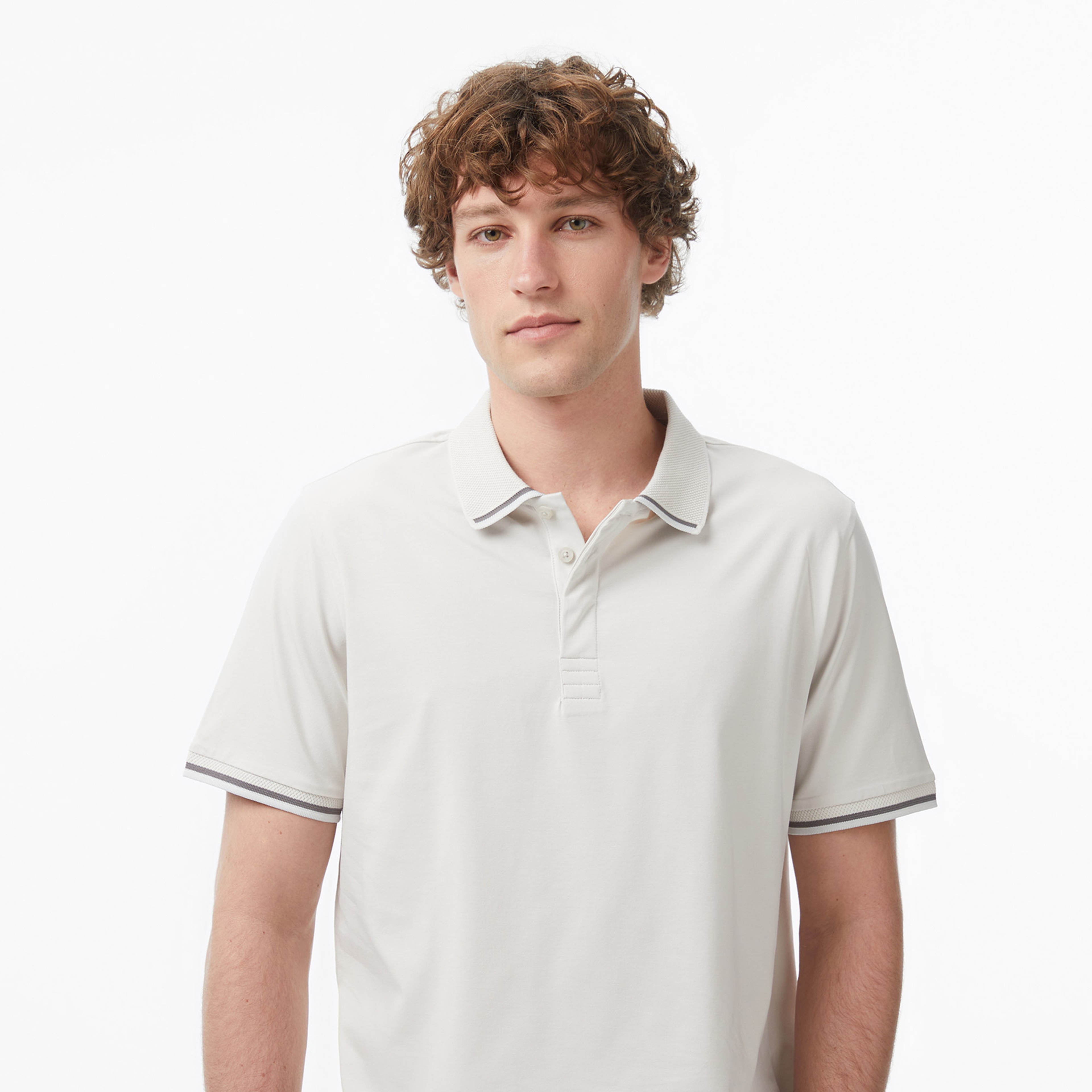 Nautica Erkek Gri Regular Fit Pima Cotton Polo Yaka T-Shirt