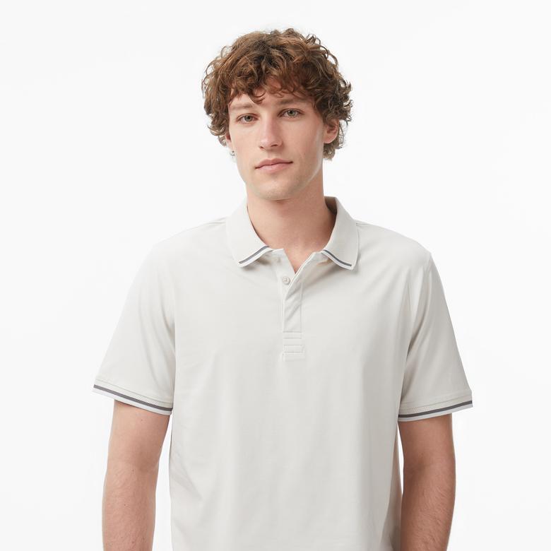 Nautica Erkek Gri Regular Fit Pima Cotton Polo Yaka T-Shirt