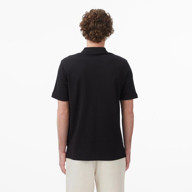 Nautica Erkek Siyah Regular Fit Polo Yaka T-Shirt