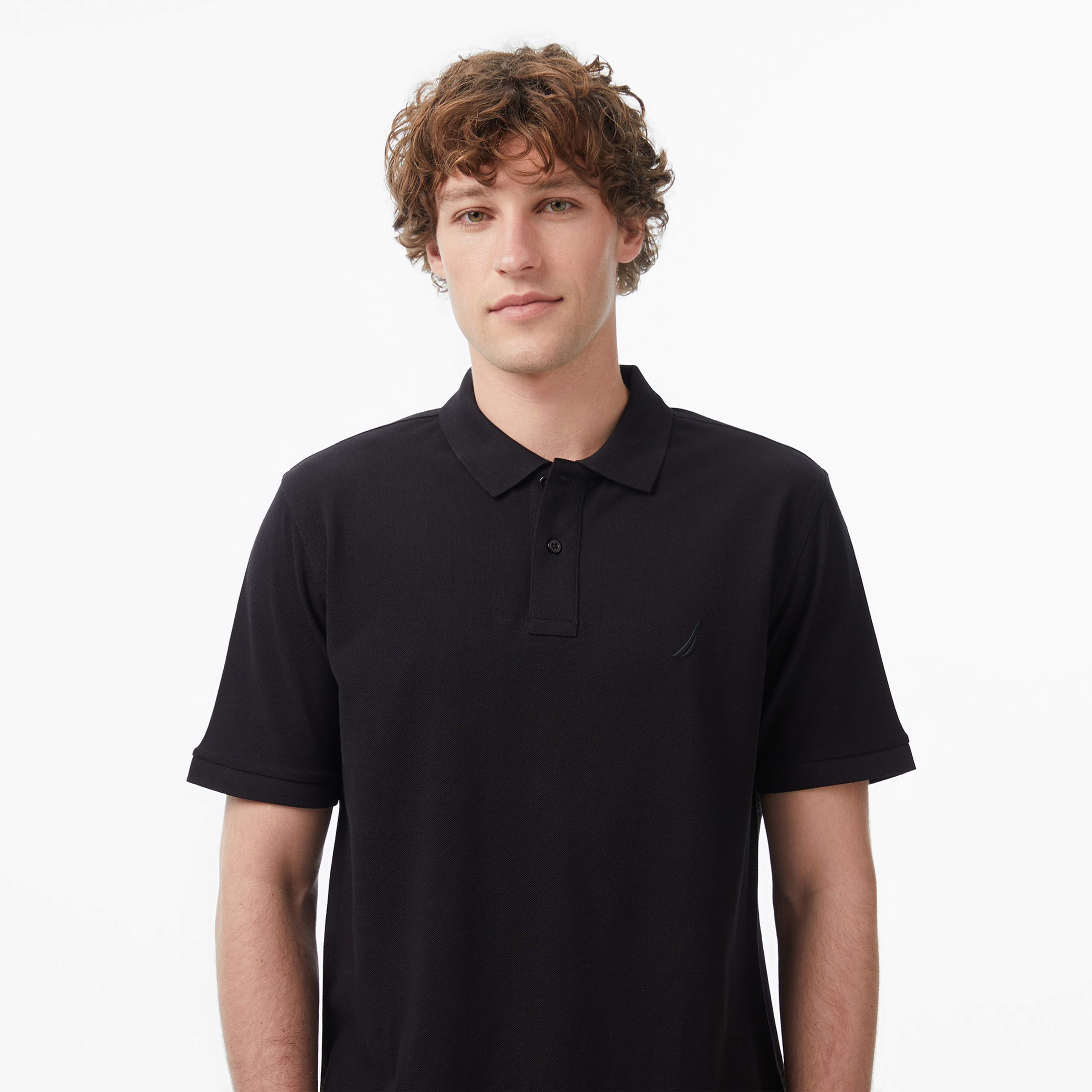 Nautica Erkek Siyah Regular Fit Polo Yaka T-Shirt