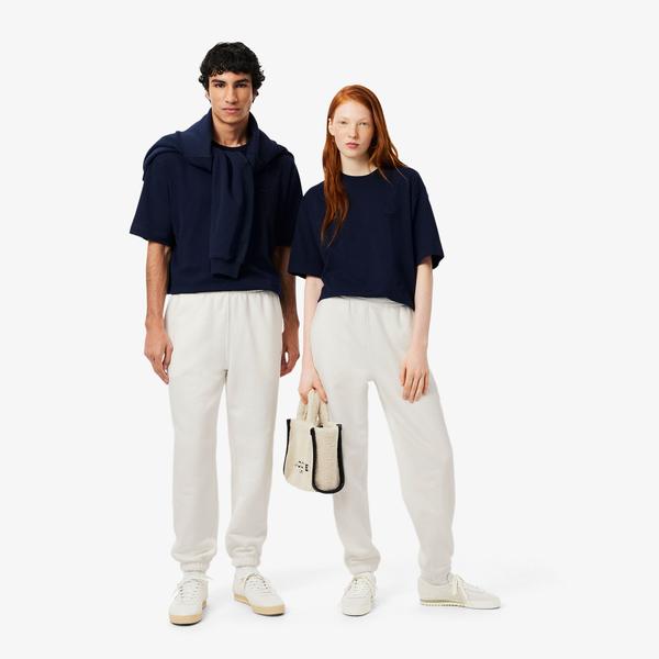 Lacoste Fleece Unisex Beyaz Eşofman Altı
