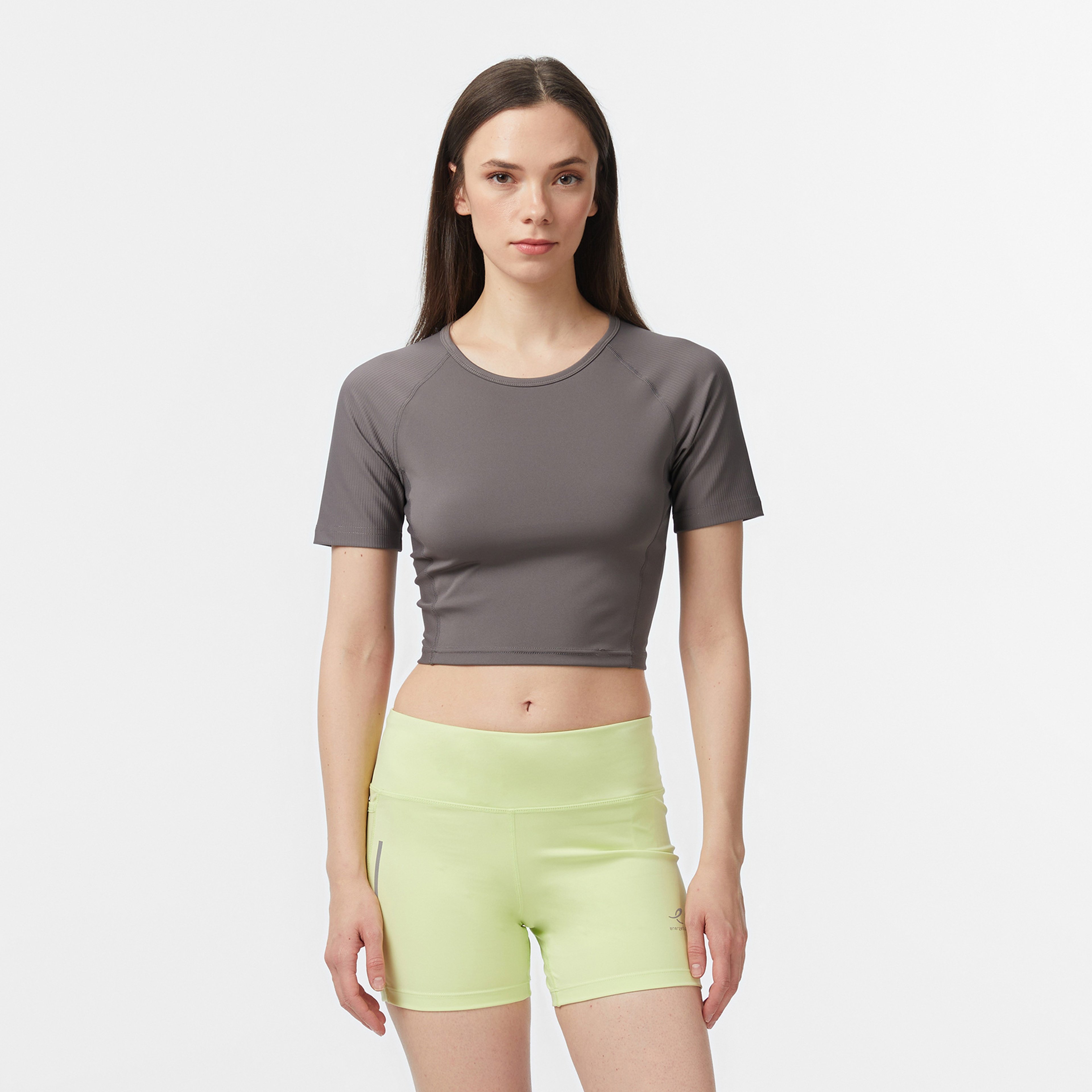 Energetics Olene II SS Kadın Gri Antrenman T-Shirt