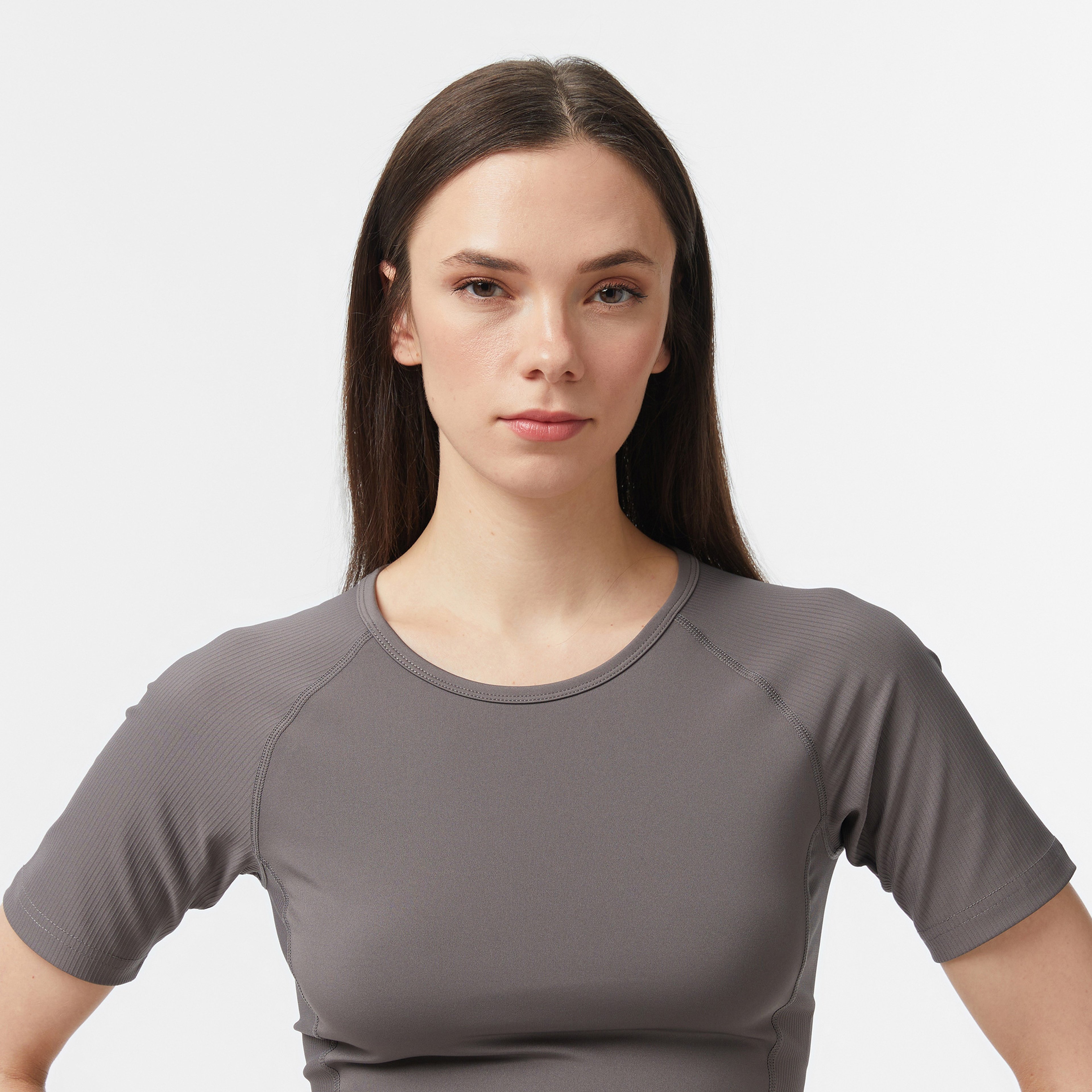 Energetics Olene II SS Kadın Gri Antrenman T-Shirt