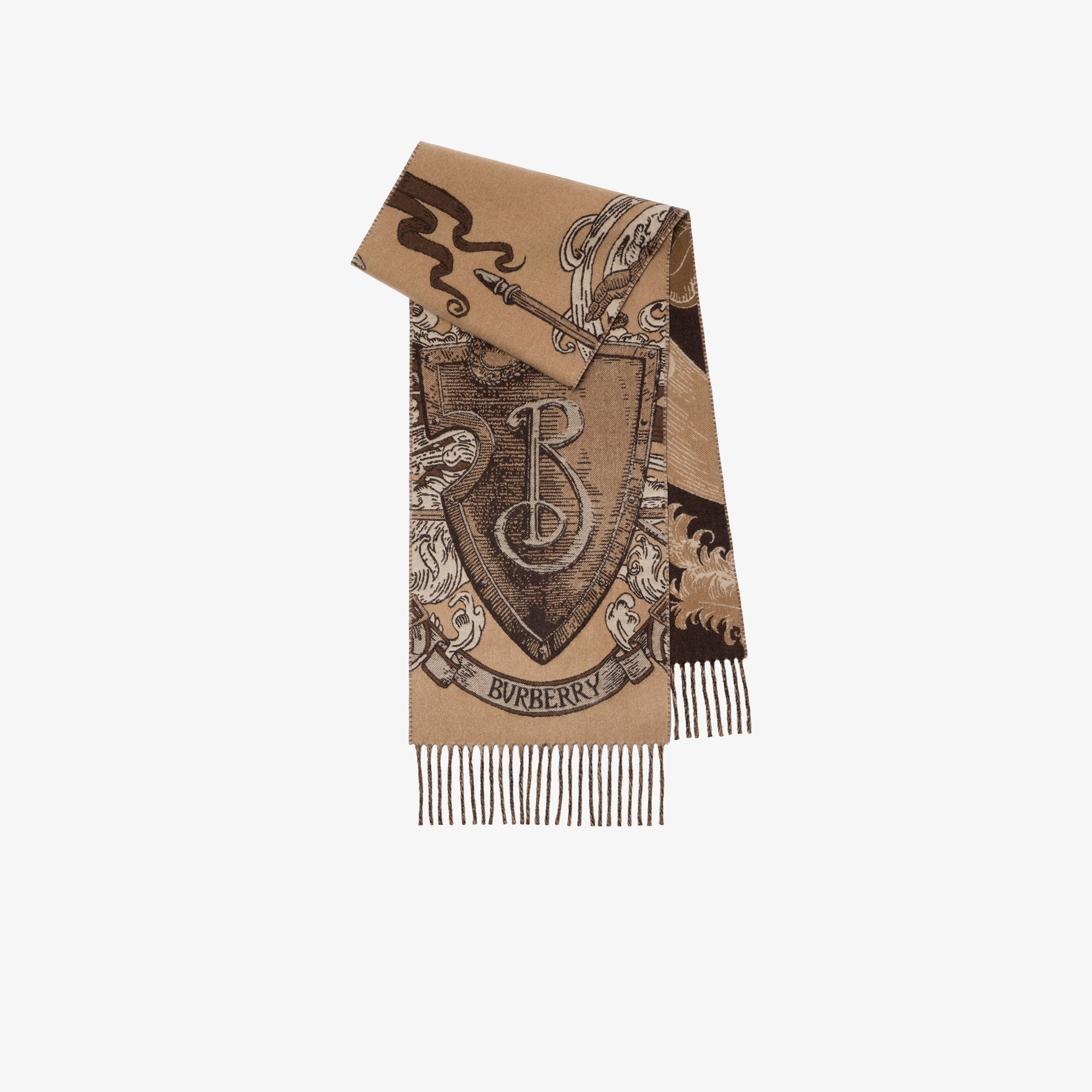 Burberry Etched Knight Kadın Bej Atkı