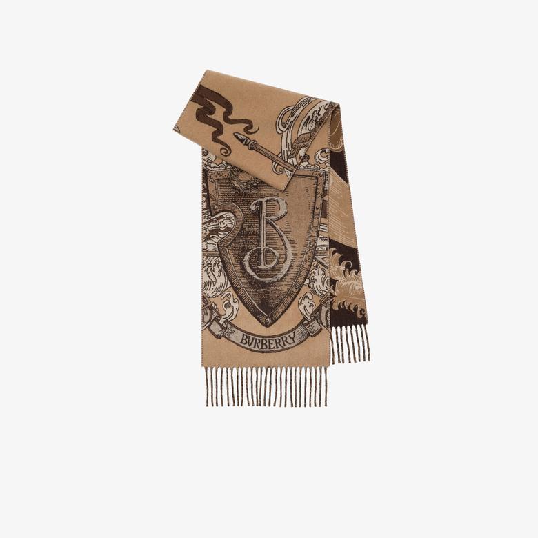 Burberry Etched Knight Kadın Bej Atkı