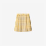 Burberry Estelle Check Wool Kilt Çocuk Sarı Etek