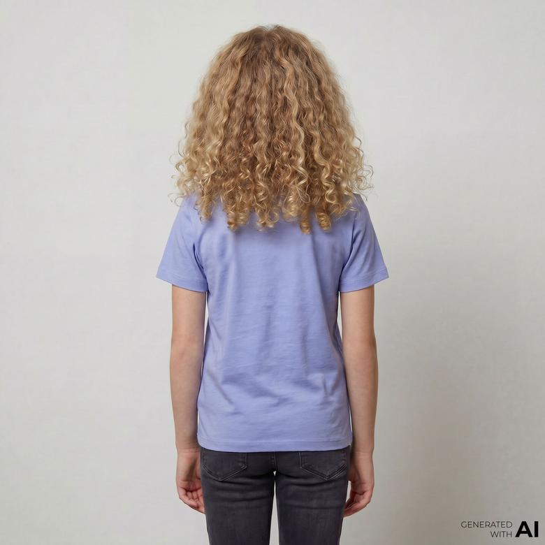 Champion Crewneck SS Çocuk Mor T-Shirt